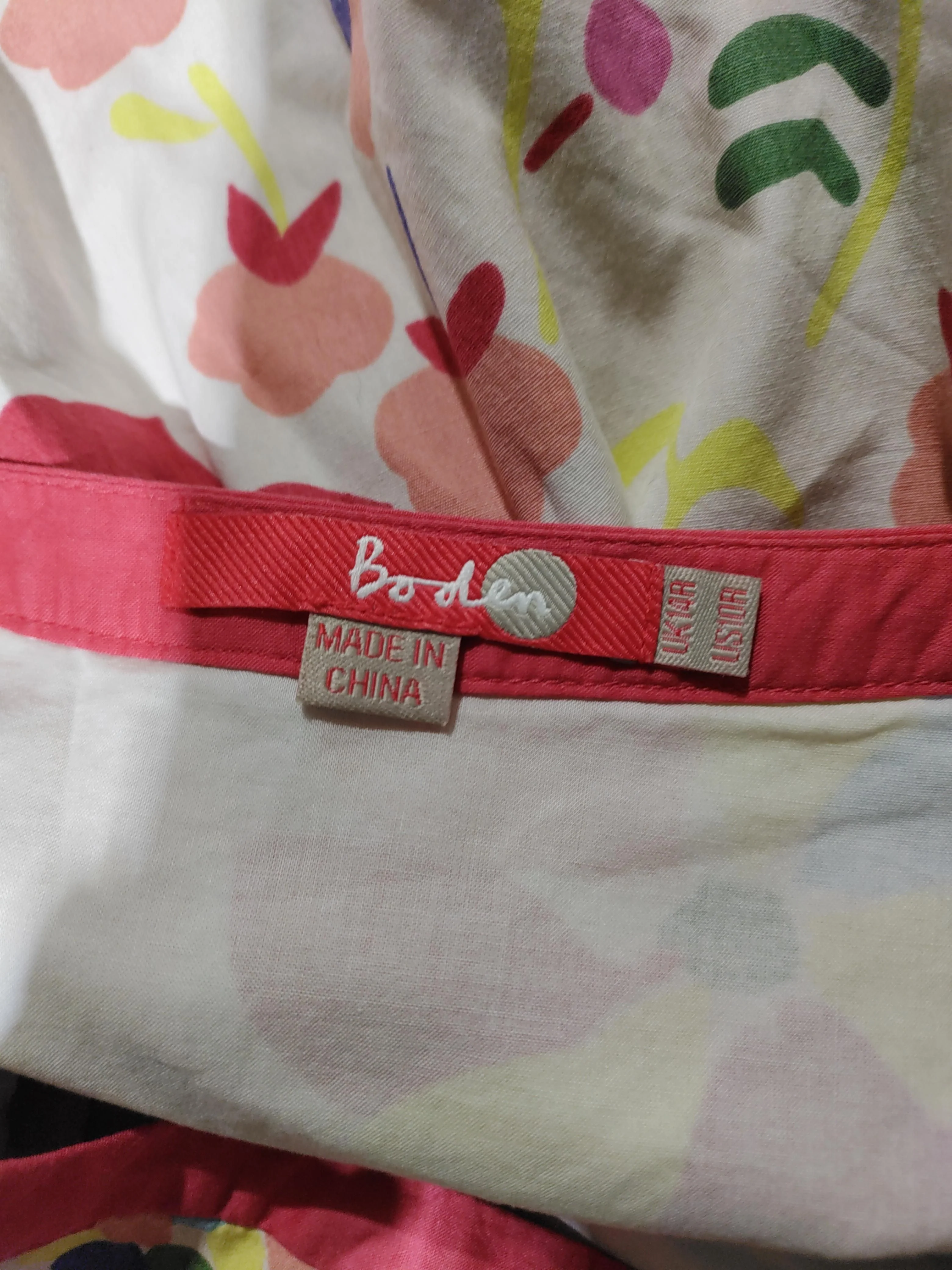 Boden Women's Mini Skirt UK 14 Multi Floral 100% Cotton Short Mini - Image 6