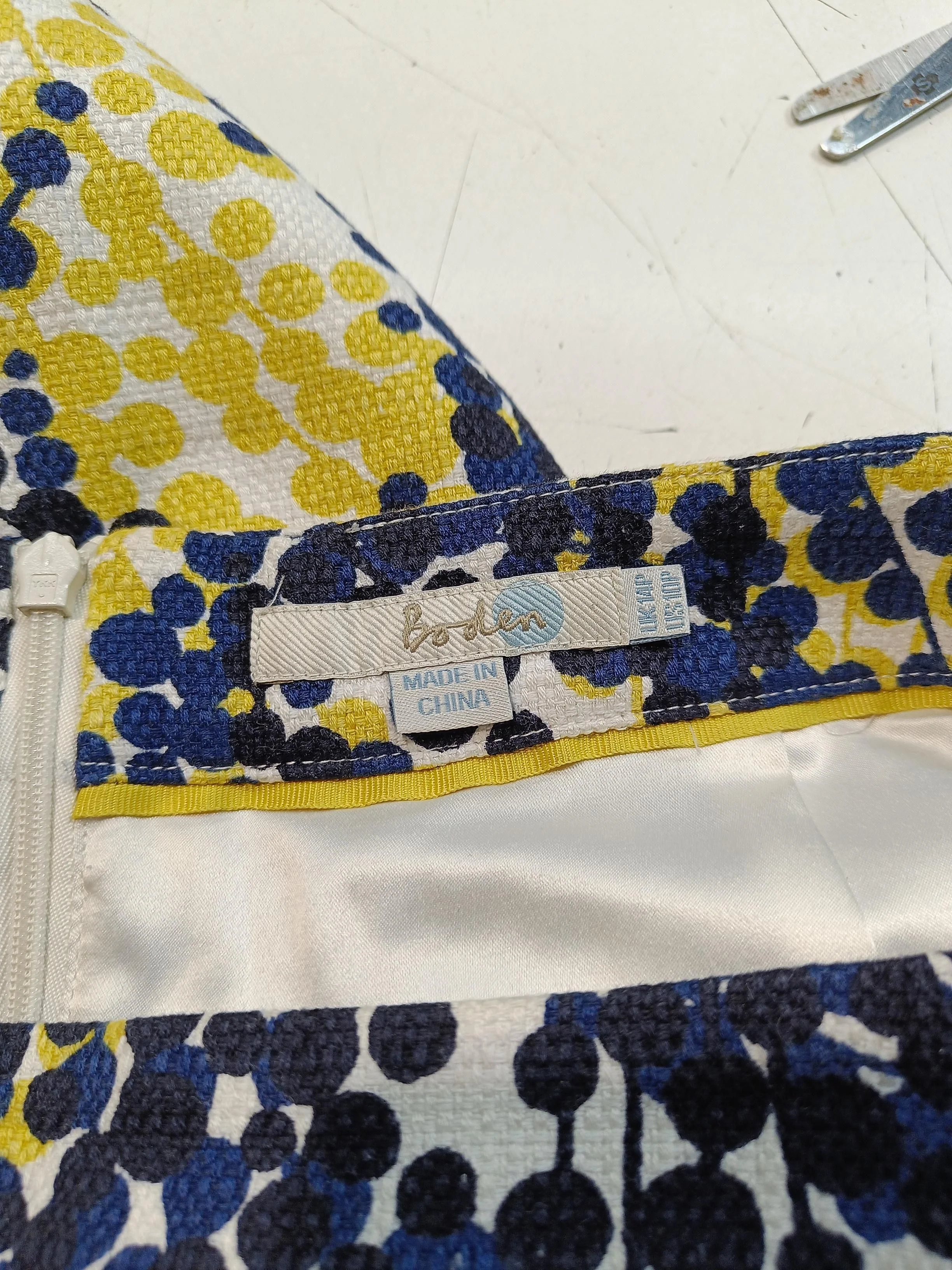 Boden Women's Mini Skirt UK 14 Multi Polkadot Cotton with Elastane Short Mini - Image 5