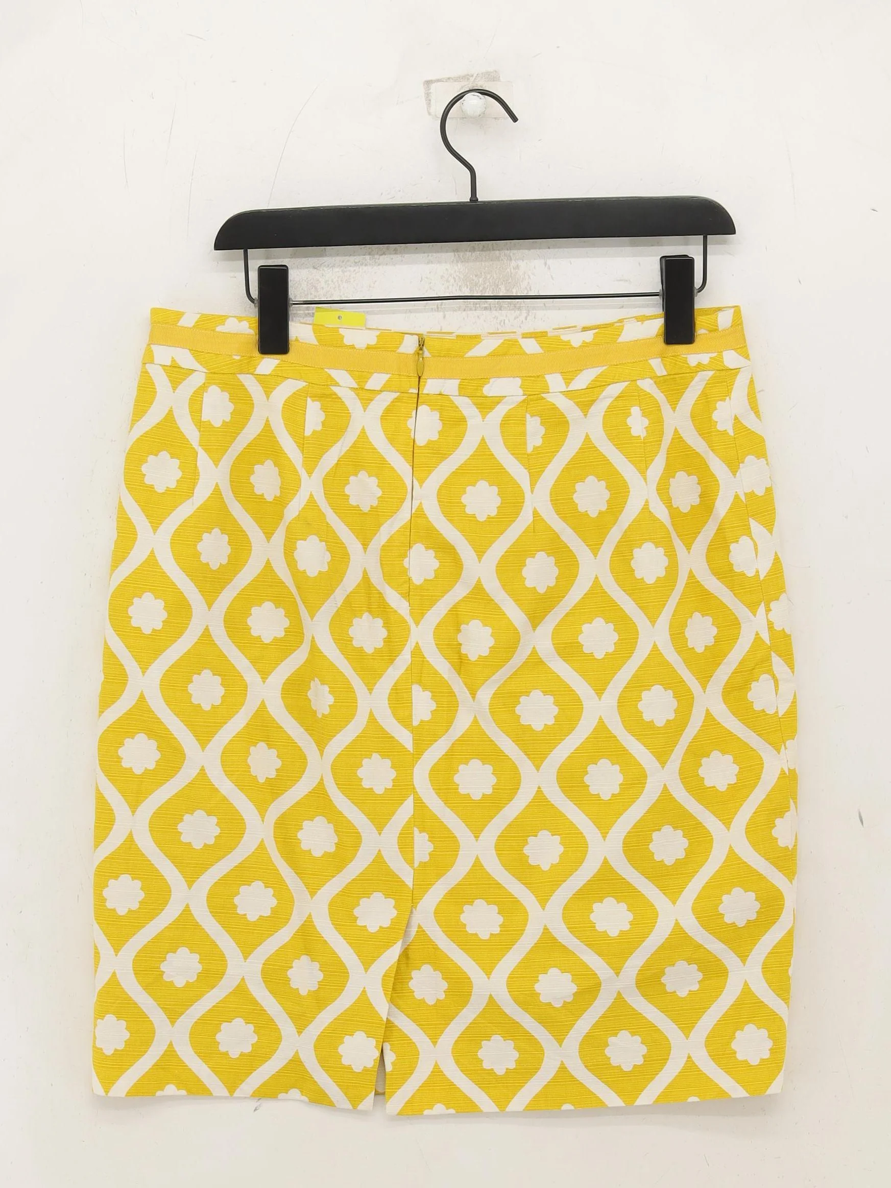 Boden Women's Mini Skirt UK 14 Yellow Cotton with Elastane, Polyester Mini - Image 2