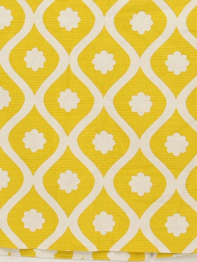 Boden Women's Mini Skirt UK 14 Yellow Cotton with Elastane, Polyester Mini - Image 4