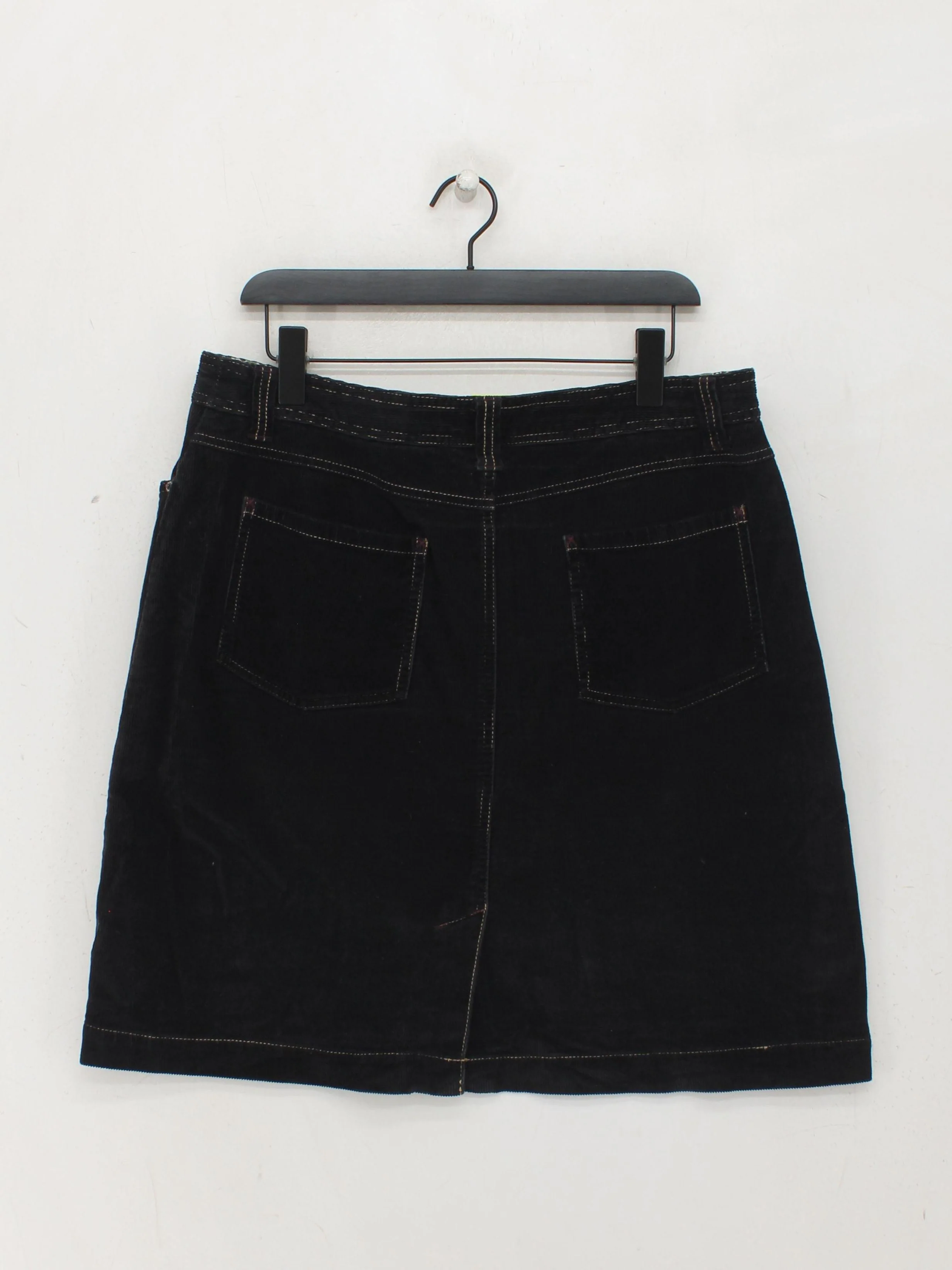 Boden Women's Mini Skirt UK 16 Black Cotton with Elastane Short Mini - Image 2
