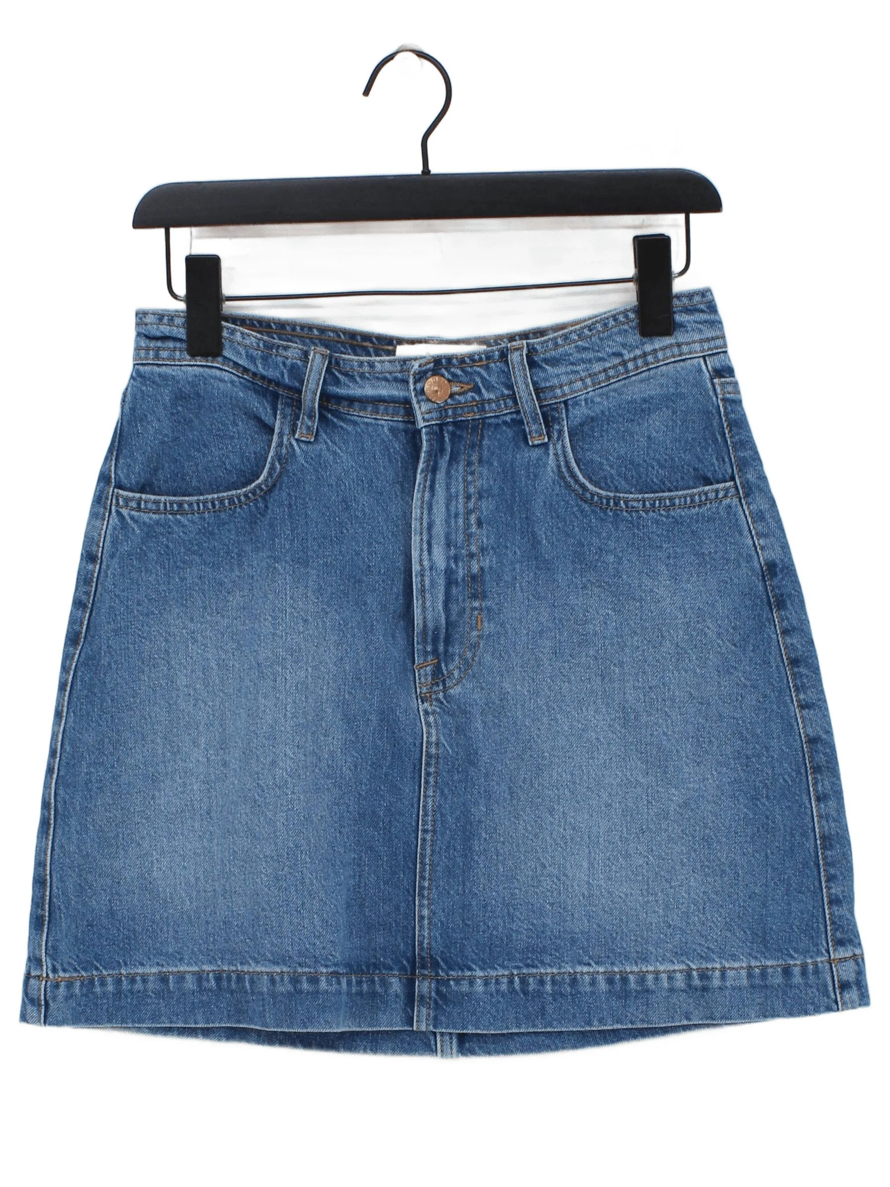 Boden Women's Mini Skirt UK 8 Blue 100% Cotton Short Mini