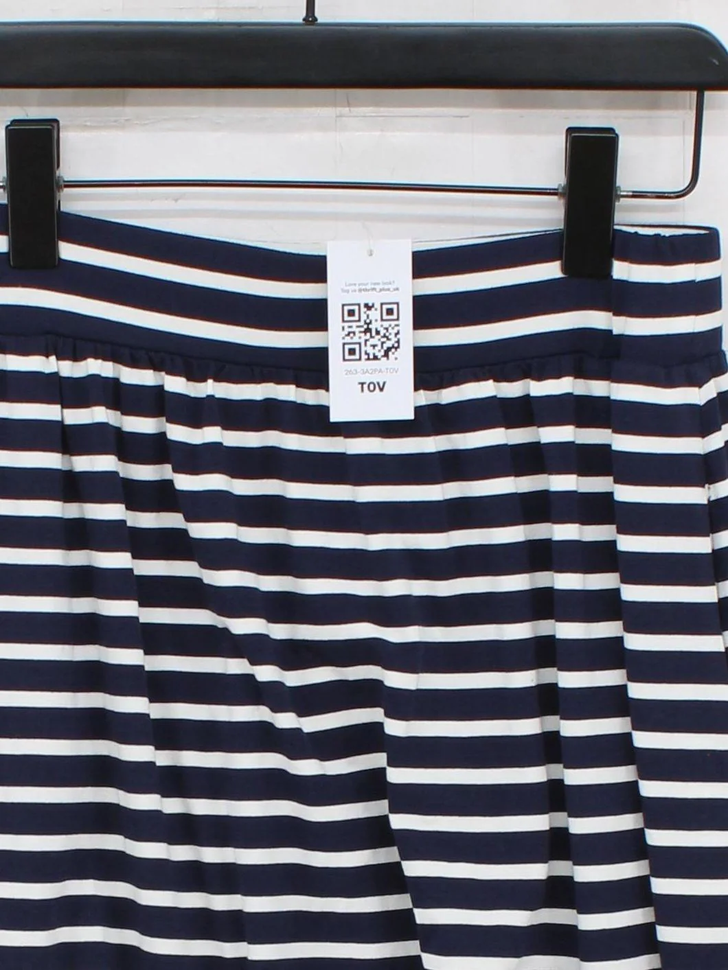 Boden Women's Mini Skirt UK 8 Blue Striped Viscose with Elastane Short Mini - Image 3