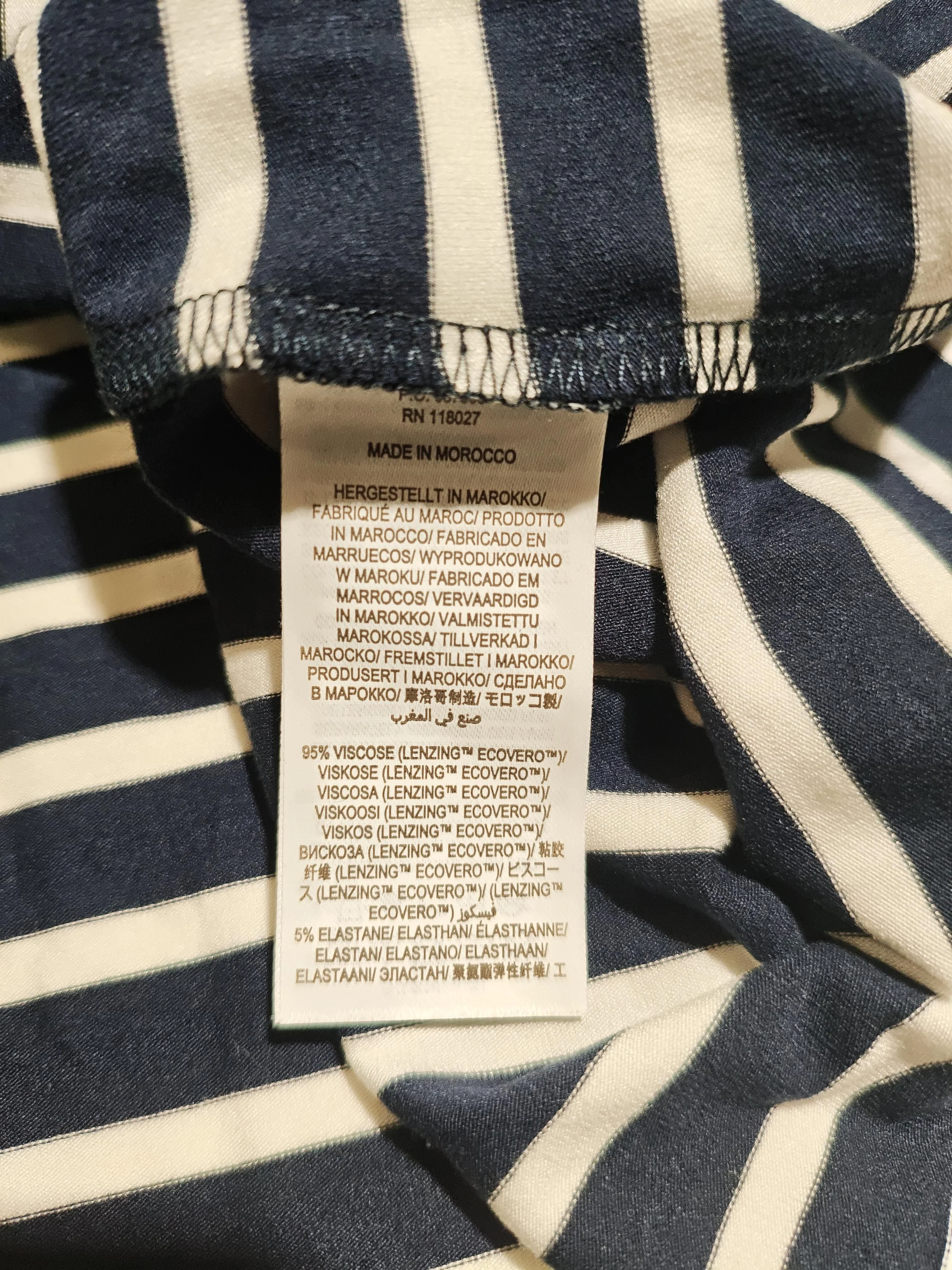 Boden Women's Mini Skirt UK 8 Blue Striped Viscose with Elastane Short Mini - Image 6
