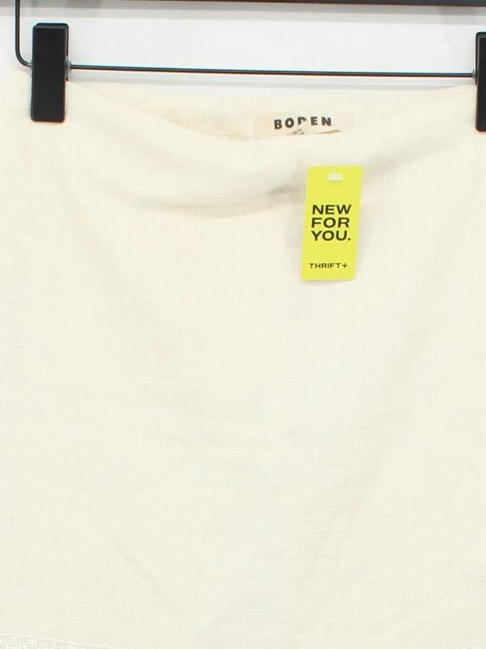 Boden Women's Mini Skirt UK 8 Cream 100% Other Short Mini - Image 3