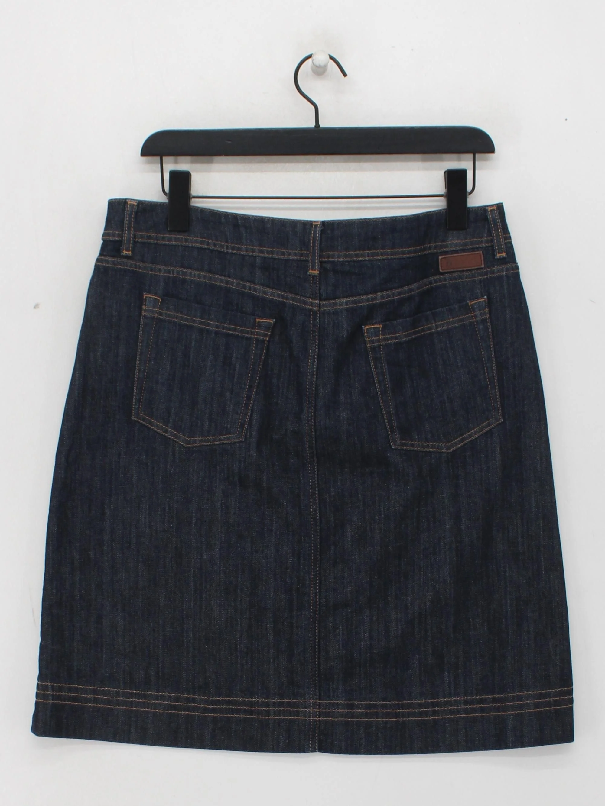 Boden Women's Mini Skirt W 32 in Blue Cotton with Elastane Short Mini - Image 2
