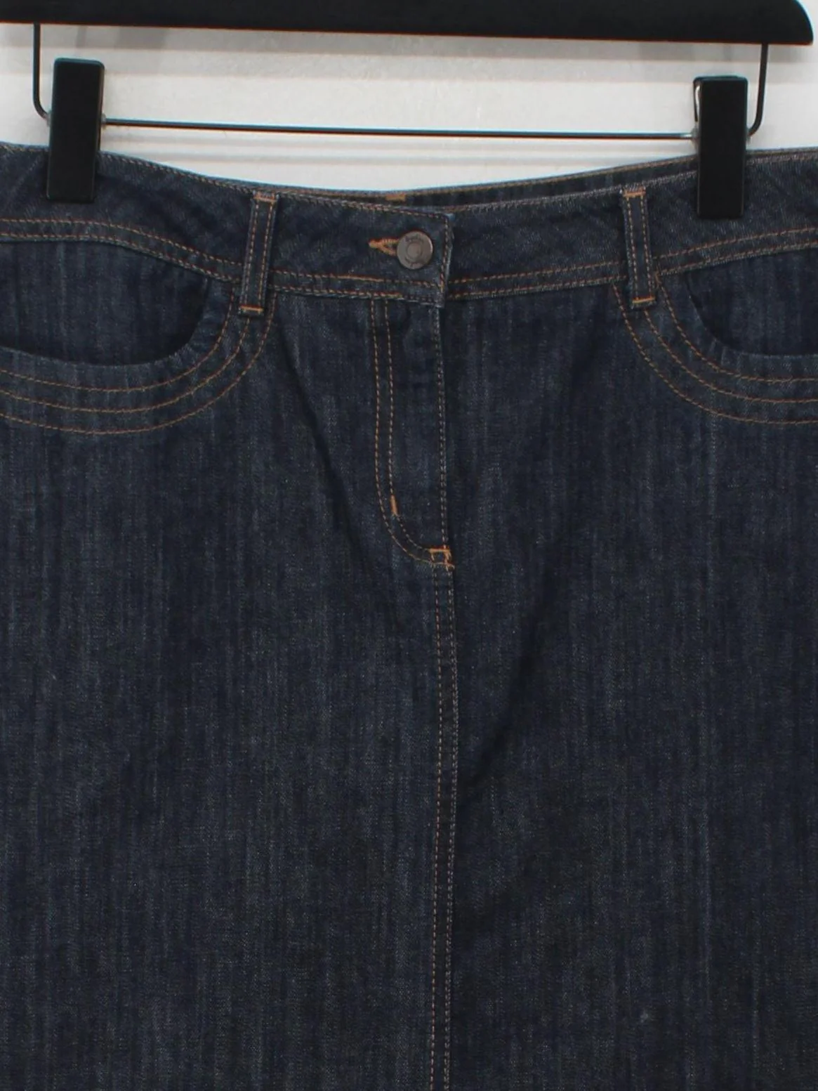 Boden Women's Mini Skirt W 32 in Blue Cotton with Elastane Short Mini - Image 3
