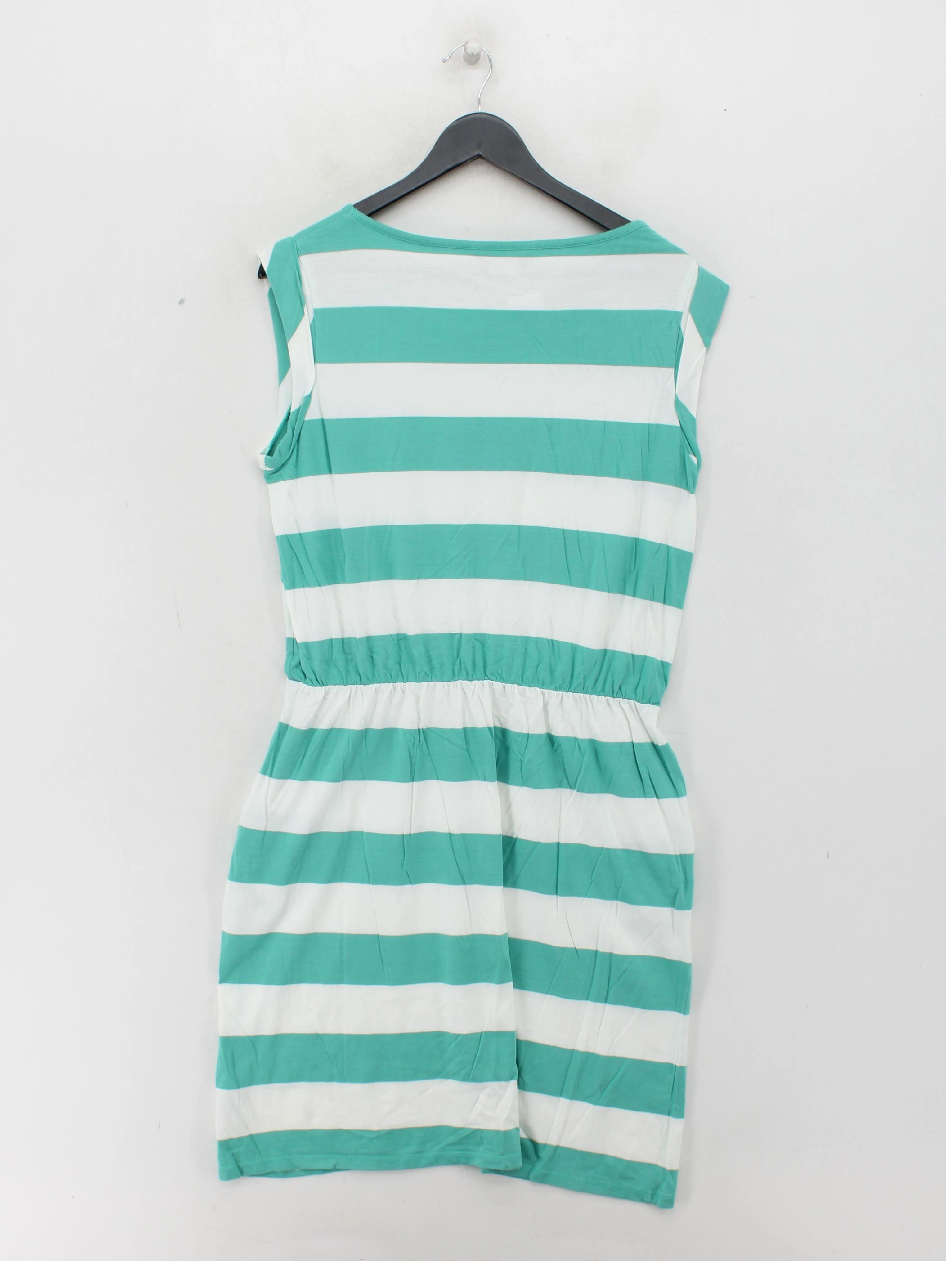 Boden Women's Playsuit UK 16 Green Striped Lyocell Modal with Cotton Playsuit - Image 2