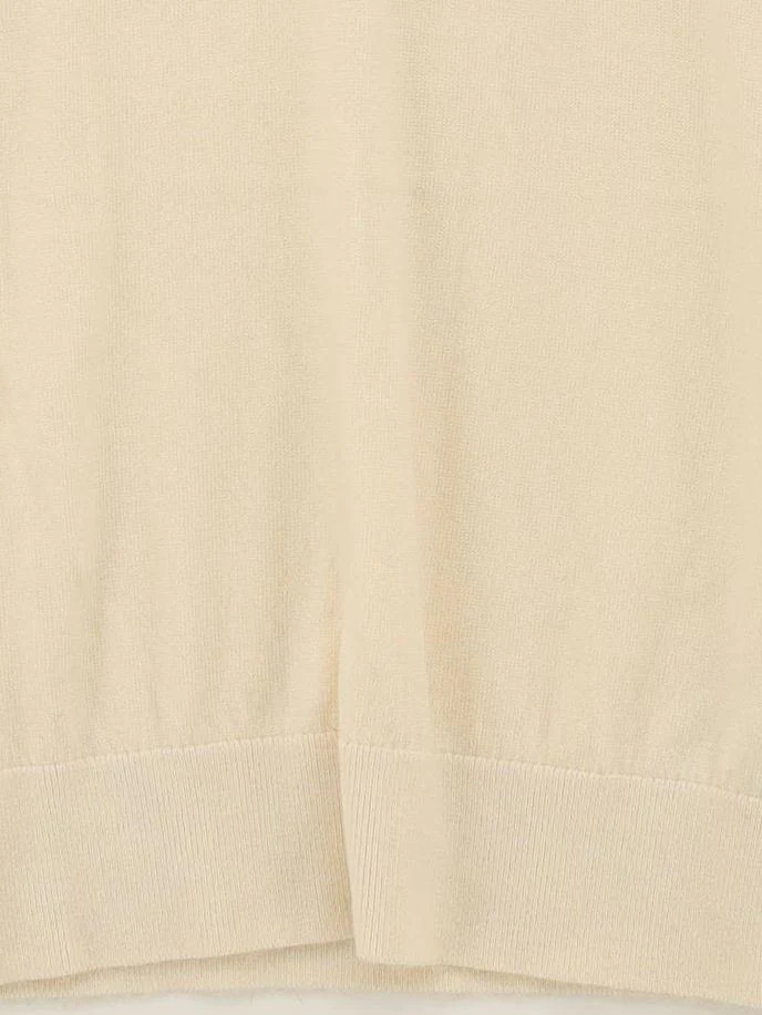 Boden Women's Polo UK 6 Cream 100% Wool Short Sleeve Collared Basic - Image 4