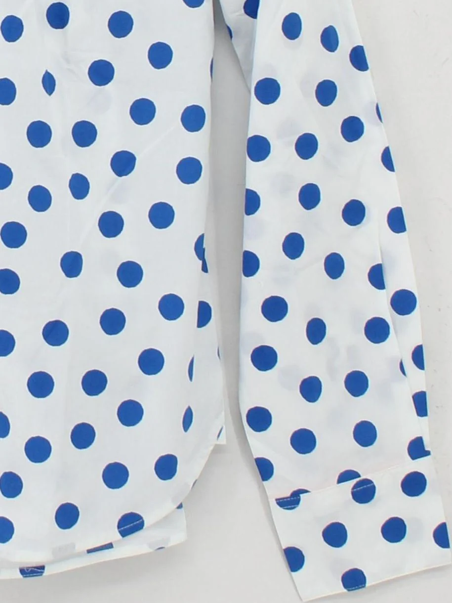 Boden Women's Shirt M Multi Polkadot 100% Cotton Long Sleeve Collared Basic - Image 4