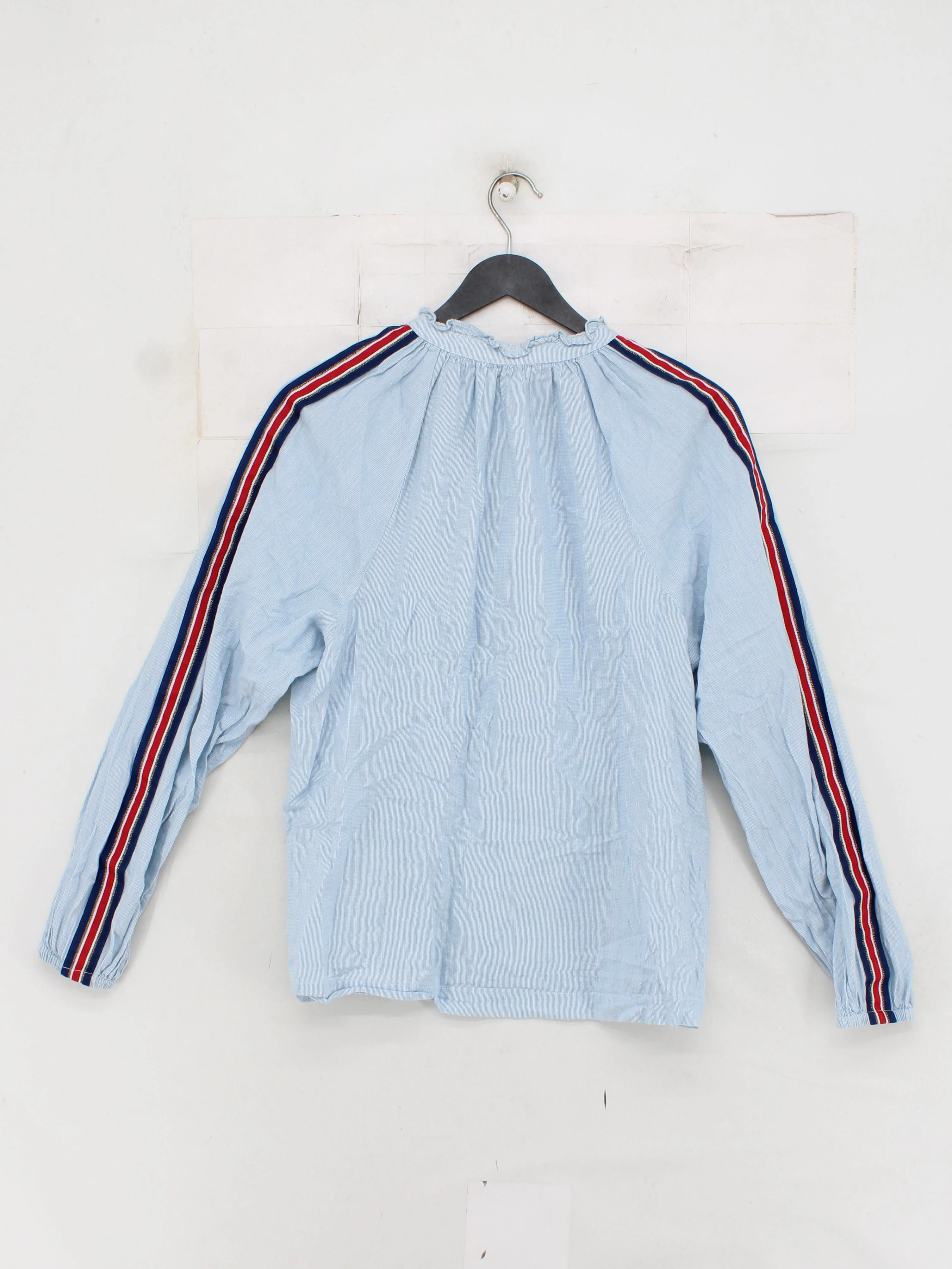 Boden Women's Shirt S Blue Striped 100% Cotton Long Sleeve Collared Basic - Image 2