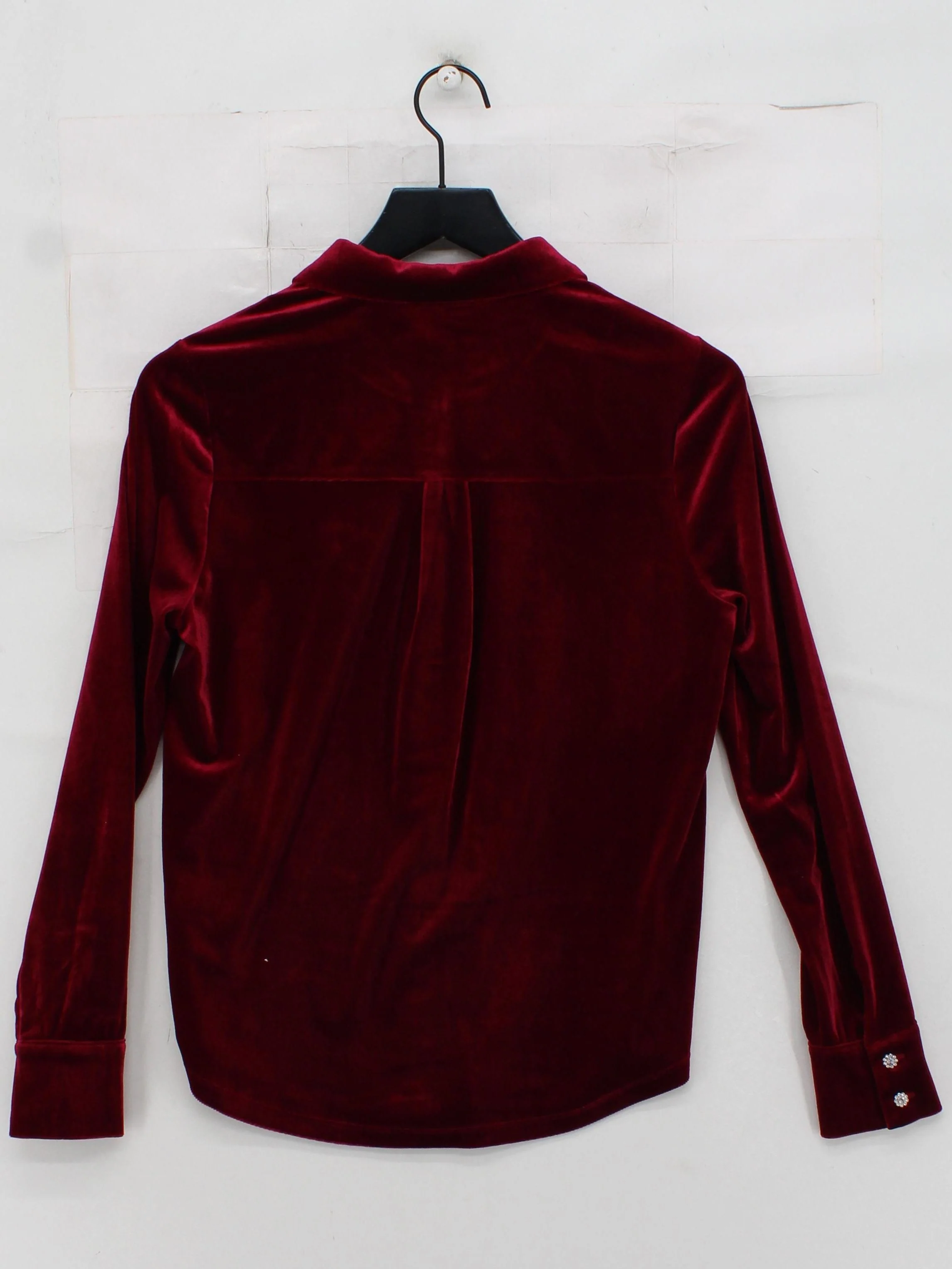 Boden Women's Shirt UK 10 Red Polyester with Elastane Long Sleeve Collared Basic - Image 2