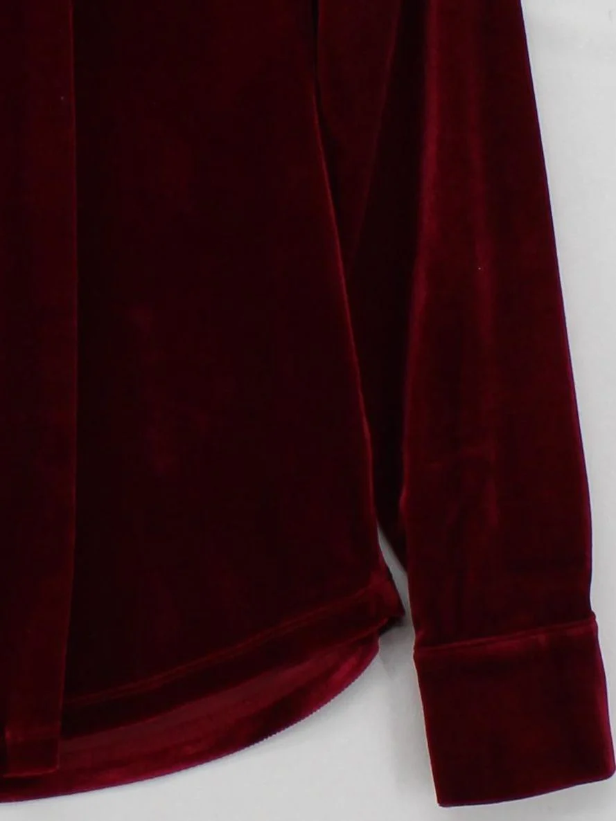 Boden Women's Shirt UK 10 Red Polyester with Elastane Long Sleeve Collared Basic - Image 4