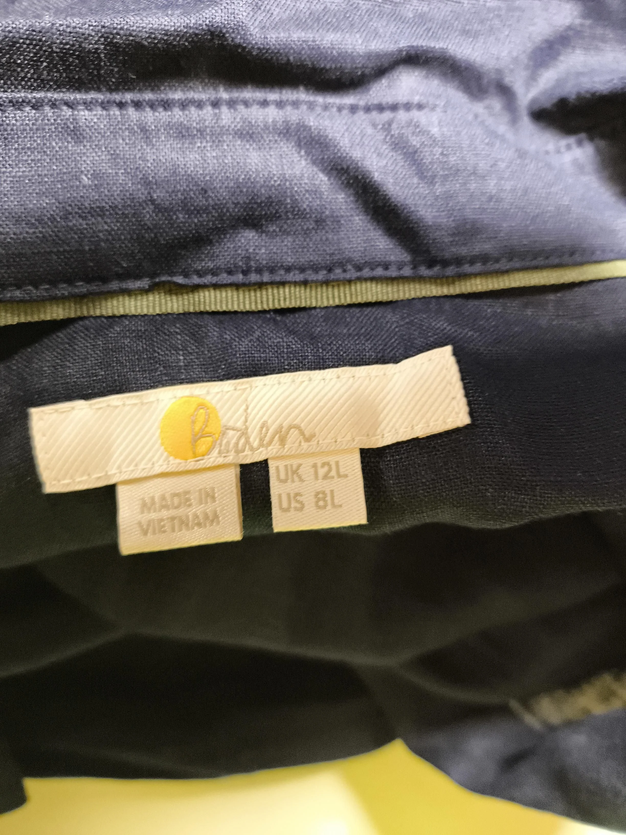 Boden Women's Shirt UK 12 Blue 100% Linen Long Sleeve Collared Basic - Image 5