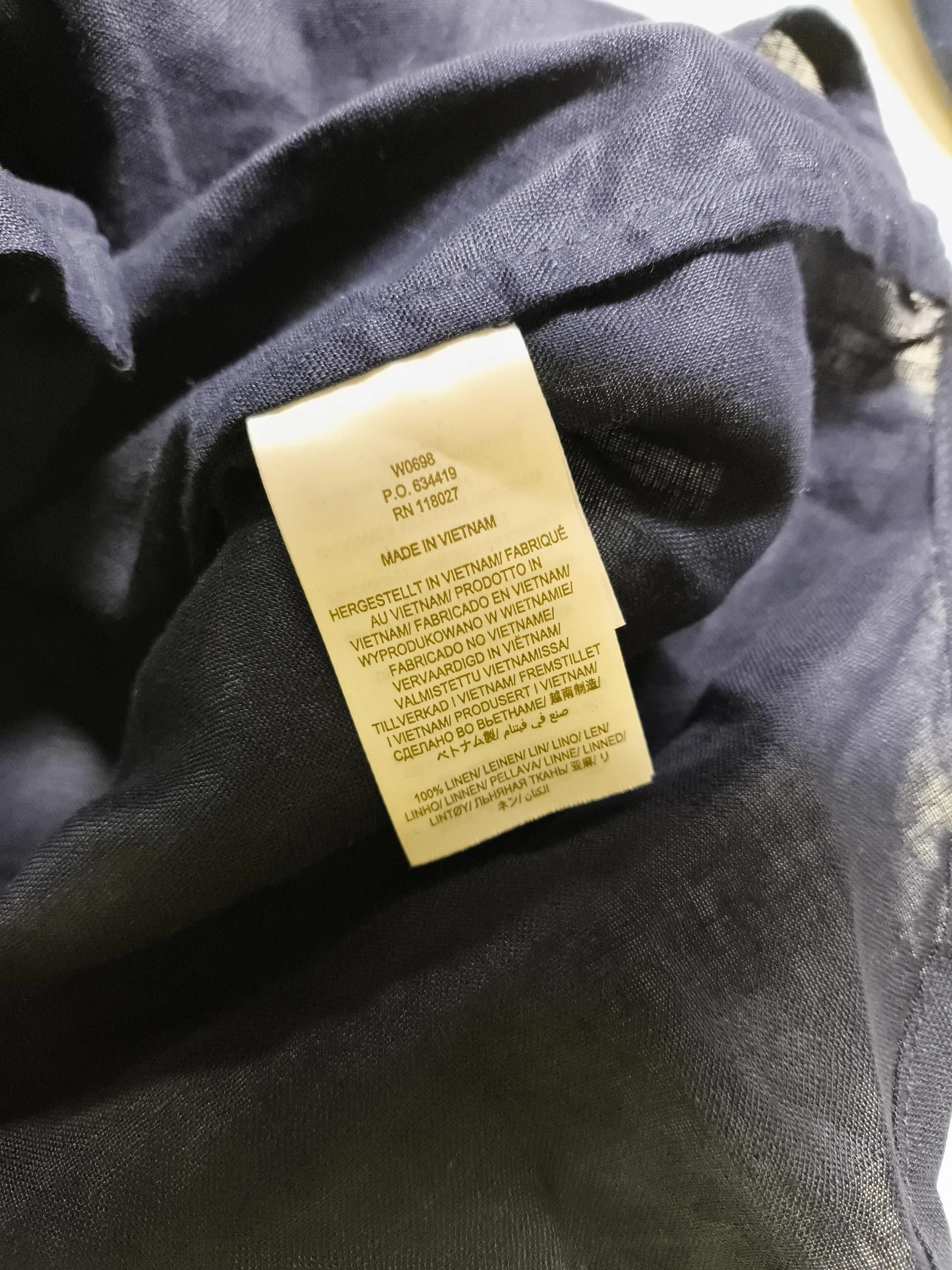Boden Women's Shirt UK 12 Blue 100% Linen Long Sleeve Collared Basic - Image 6