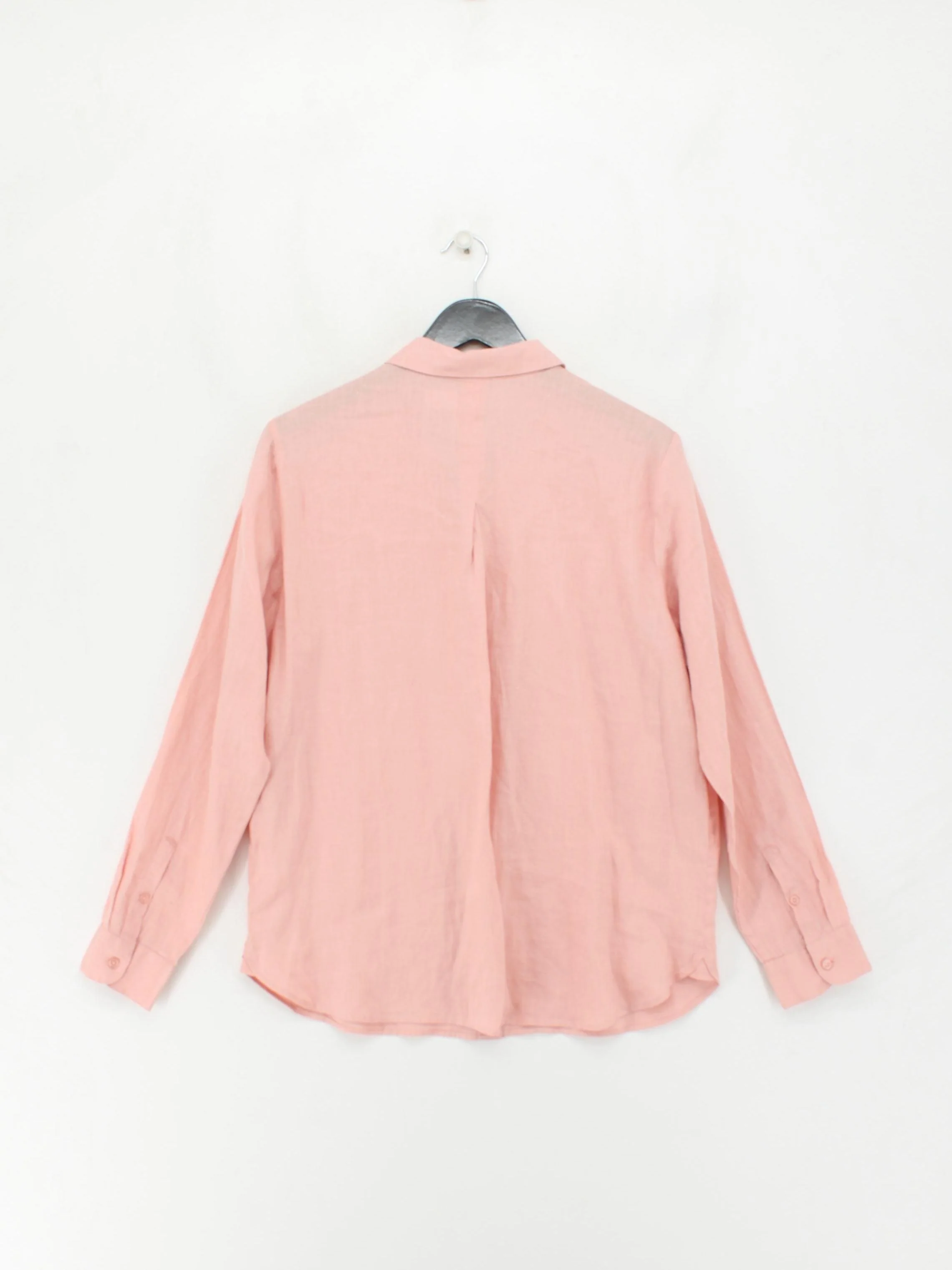 Boden Women's Shirt UK 12 Pink 100% Linen Long Sleeve Collared Basic - Image 2