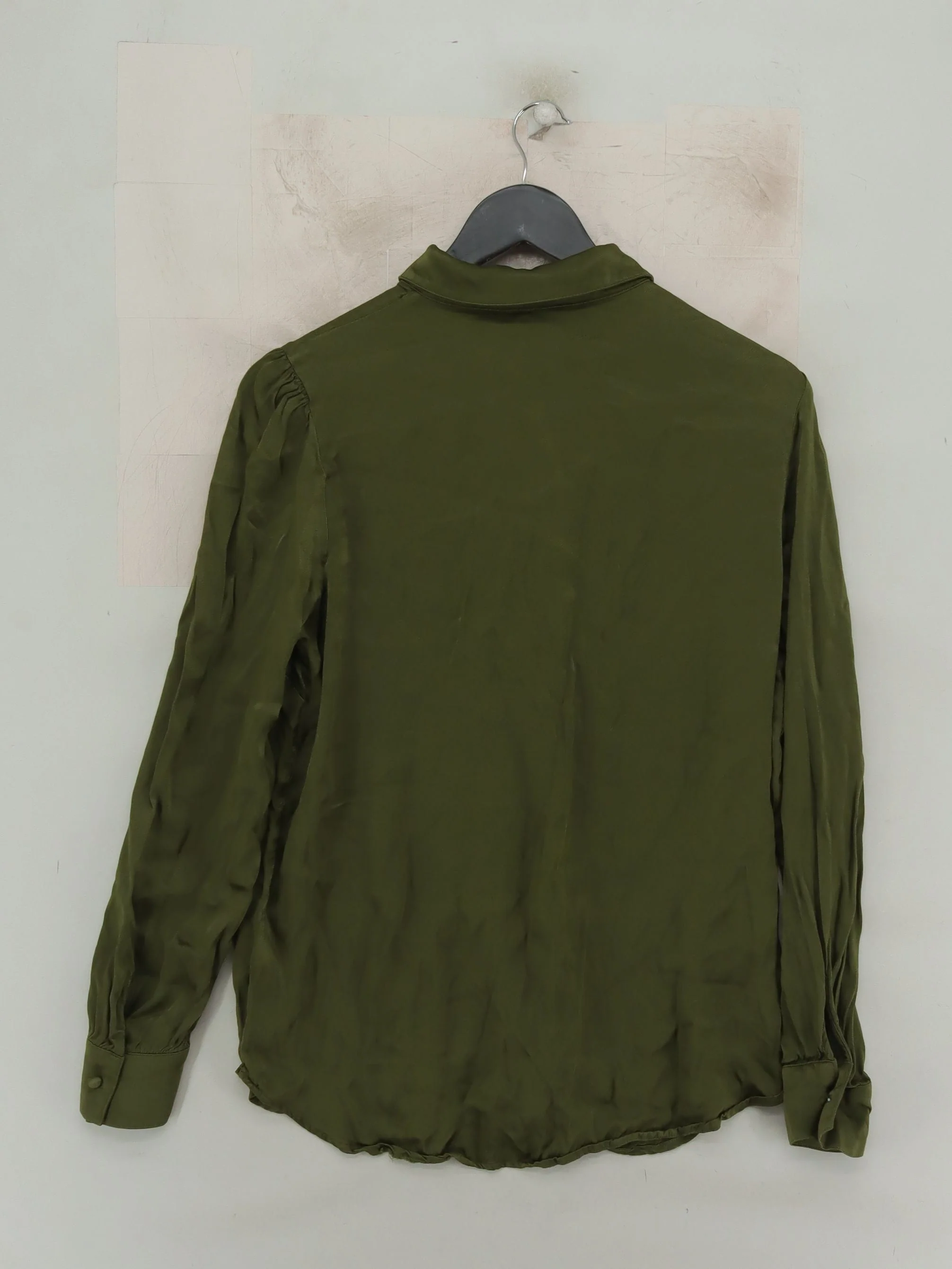 Boden Women's Shirt UK 14 Green 100% Viscose Long Sleeve Collared Basic - Image 2