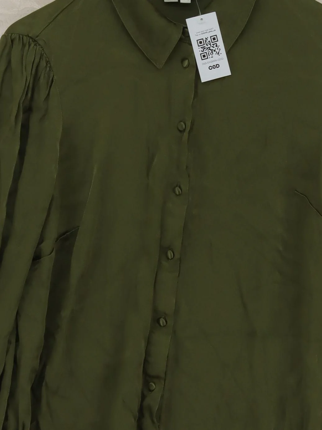 Boden Women's Shirt UK 14 Green 100% Viscose Long Sleeve Collared Basic - Image 3