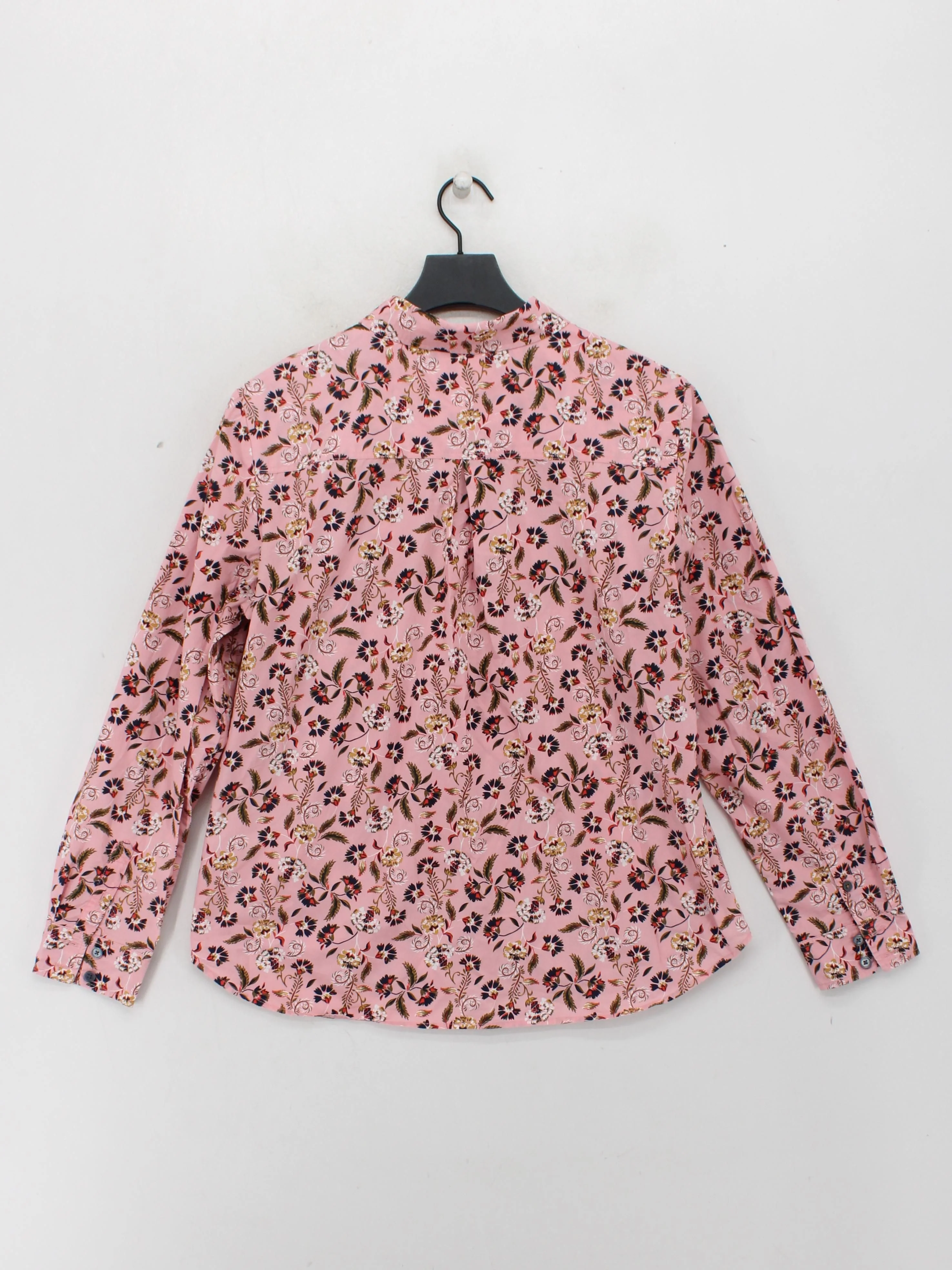 Boden Women's Shirt UK 14 Pink Floral 100% Cotton Long Sleeve Collared Basic - Image 2