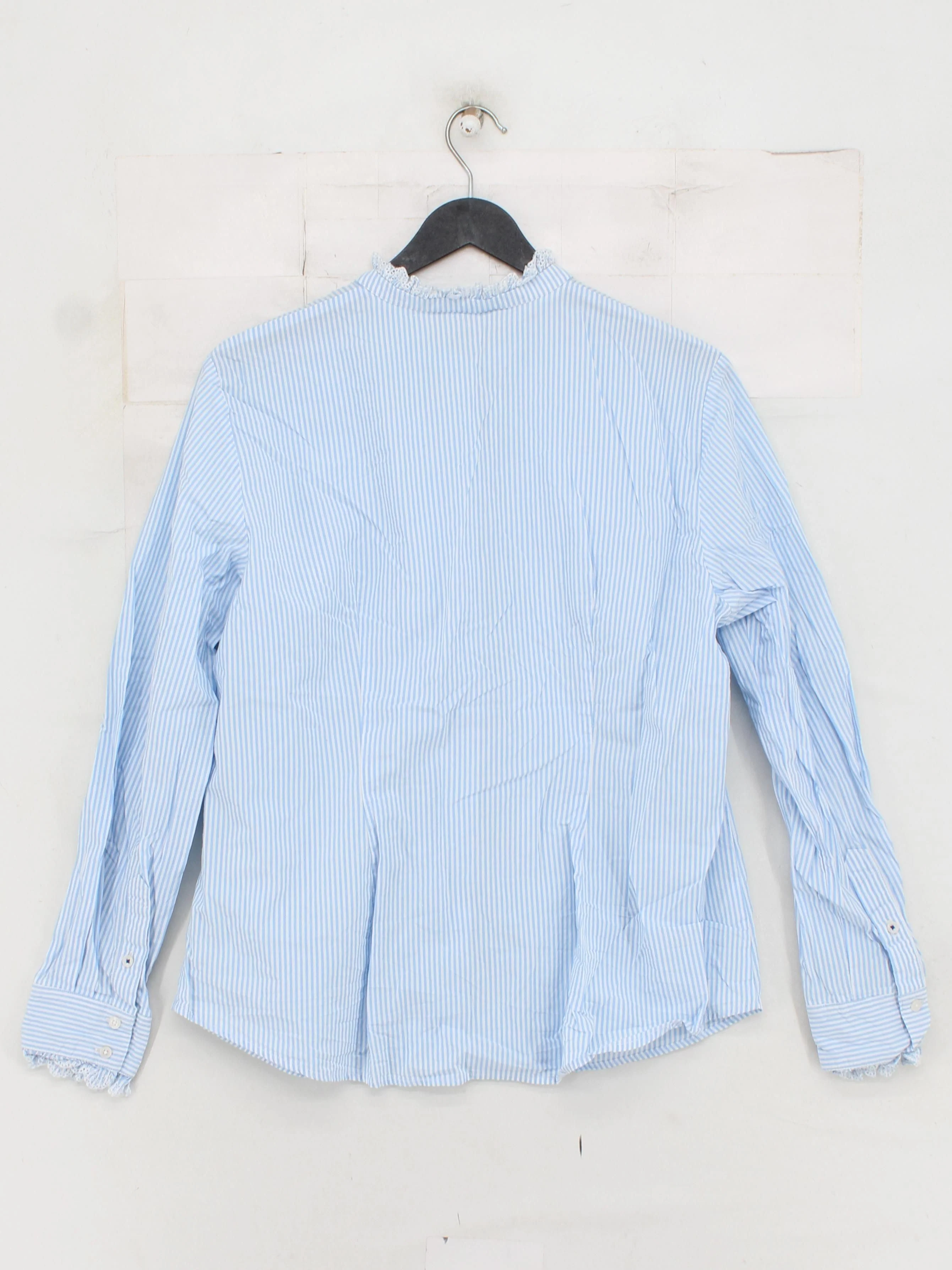 Boden Women's Shirt UK 16 Blue Cotton with Polyester Basic - Image 2