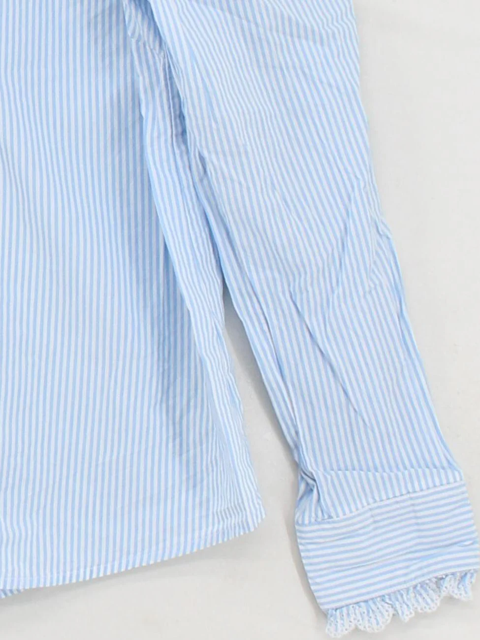 Boden Women's Shirt UK 16 Blue Cotton with Polyester Basic - Image 4