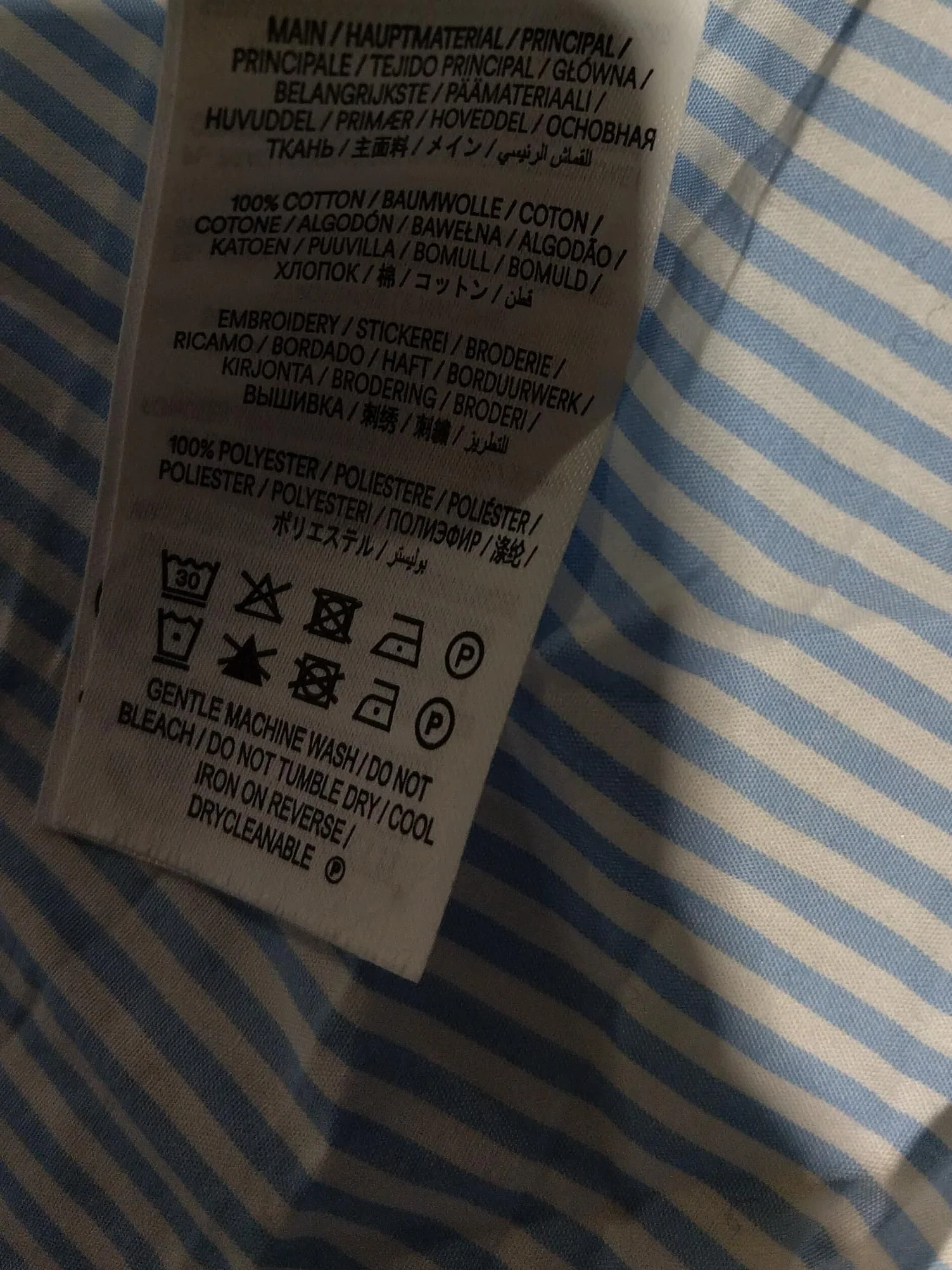 Boden Women's Shirt UK 16 Blue Cotton with Polyester Basic - Image 6