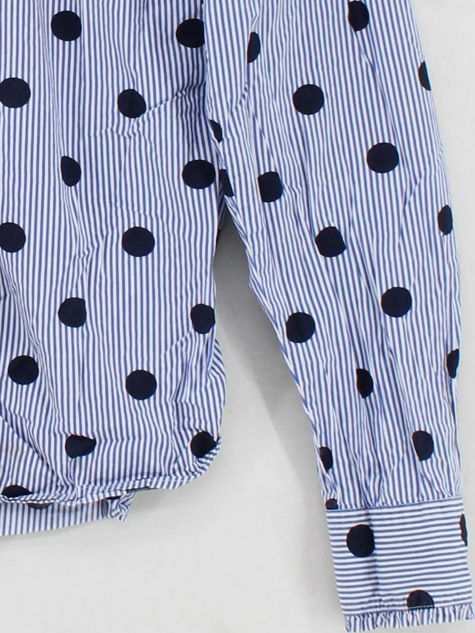 Boden Women's Shirt UK 16 Multi Polkadot 100% Cotton Long Sleeve Collared Basic - Image 4
