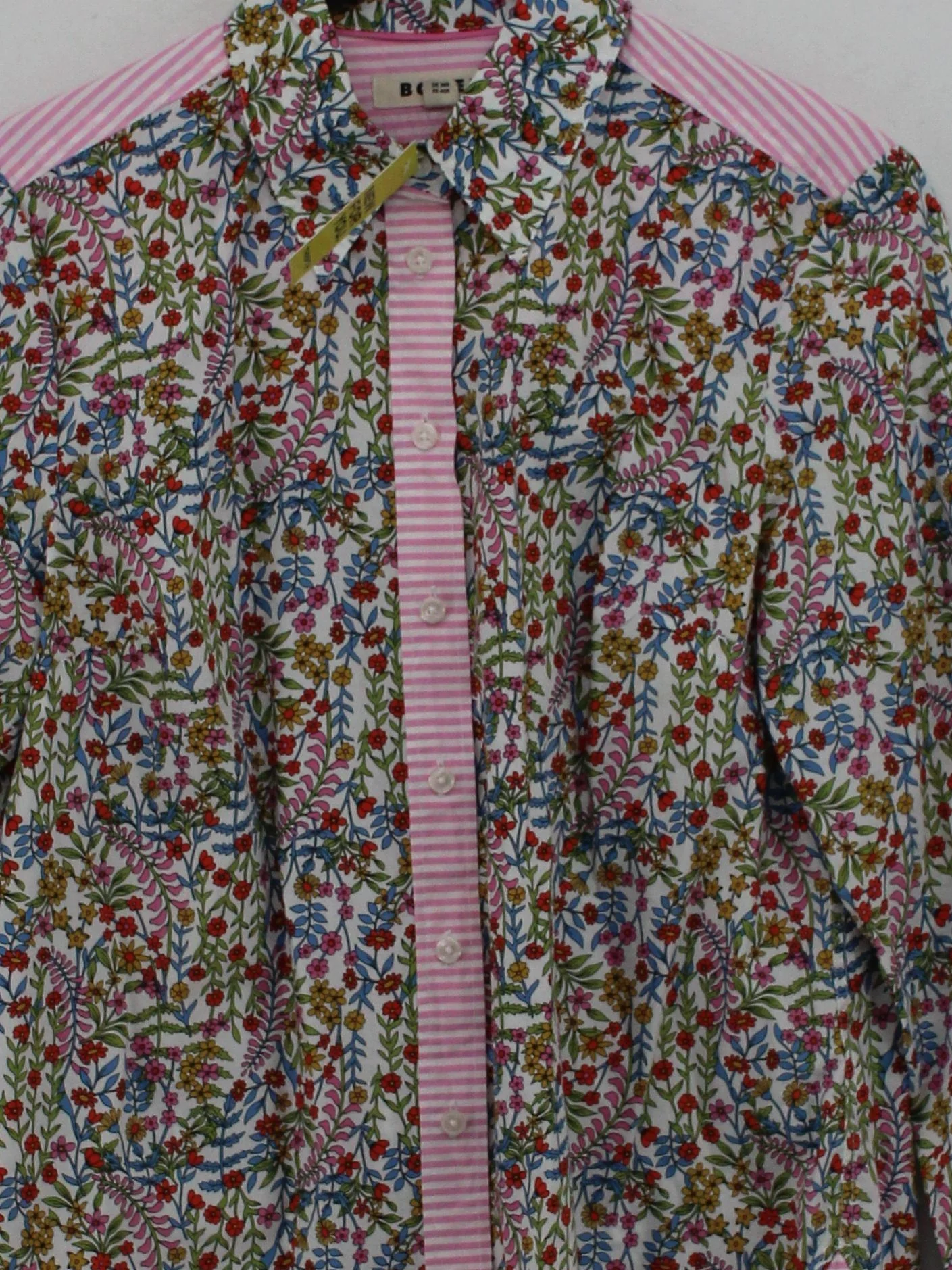 Boden Women's Shirt UK 2 Multi Floral 100% Cotton Long Sleeve Collared Basic - Image 3