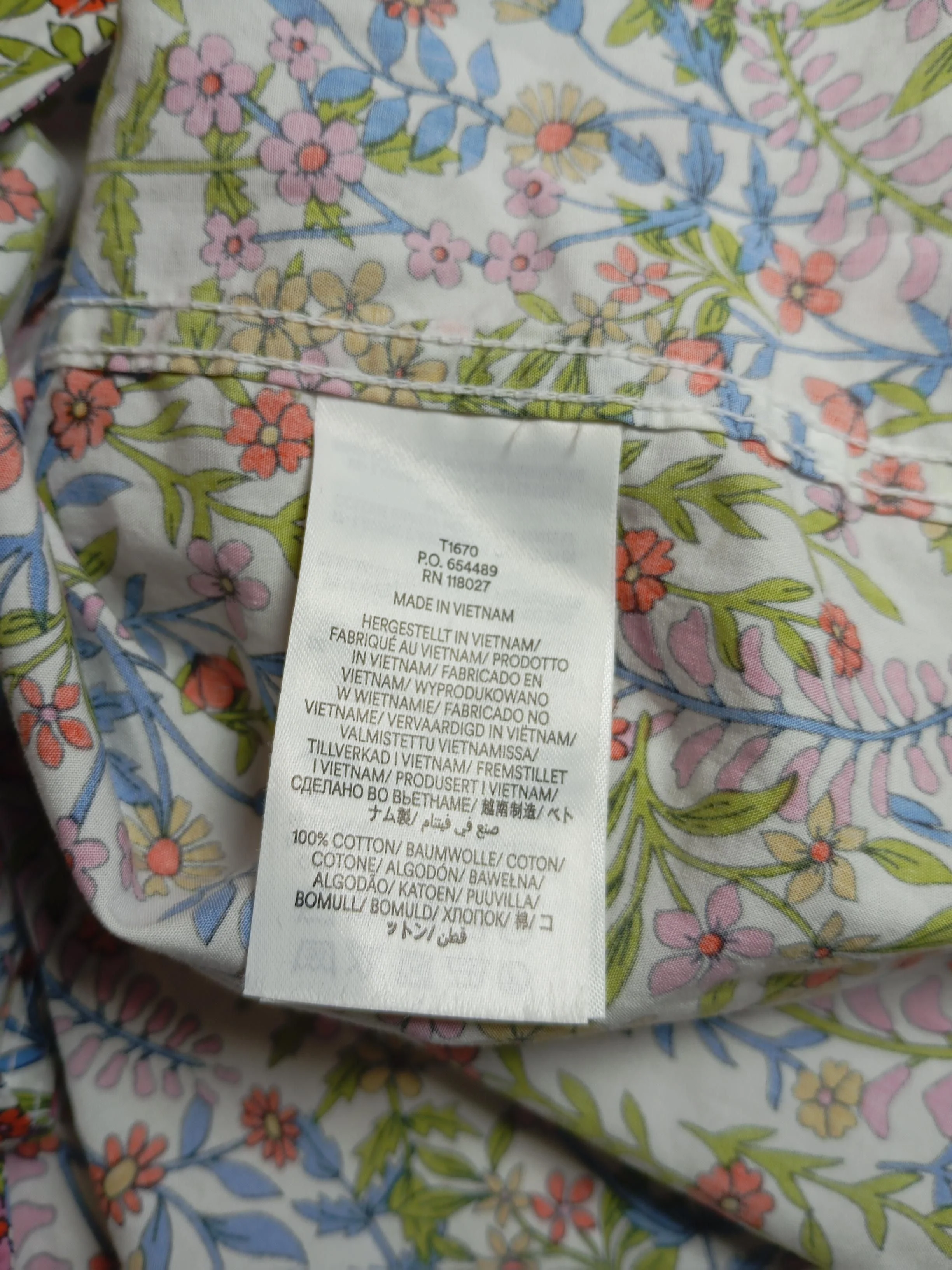 Boden Women's Shirt UK 2 Multi Floral 100% Cotton Long Sleeve Collared Basic - Image 6
