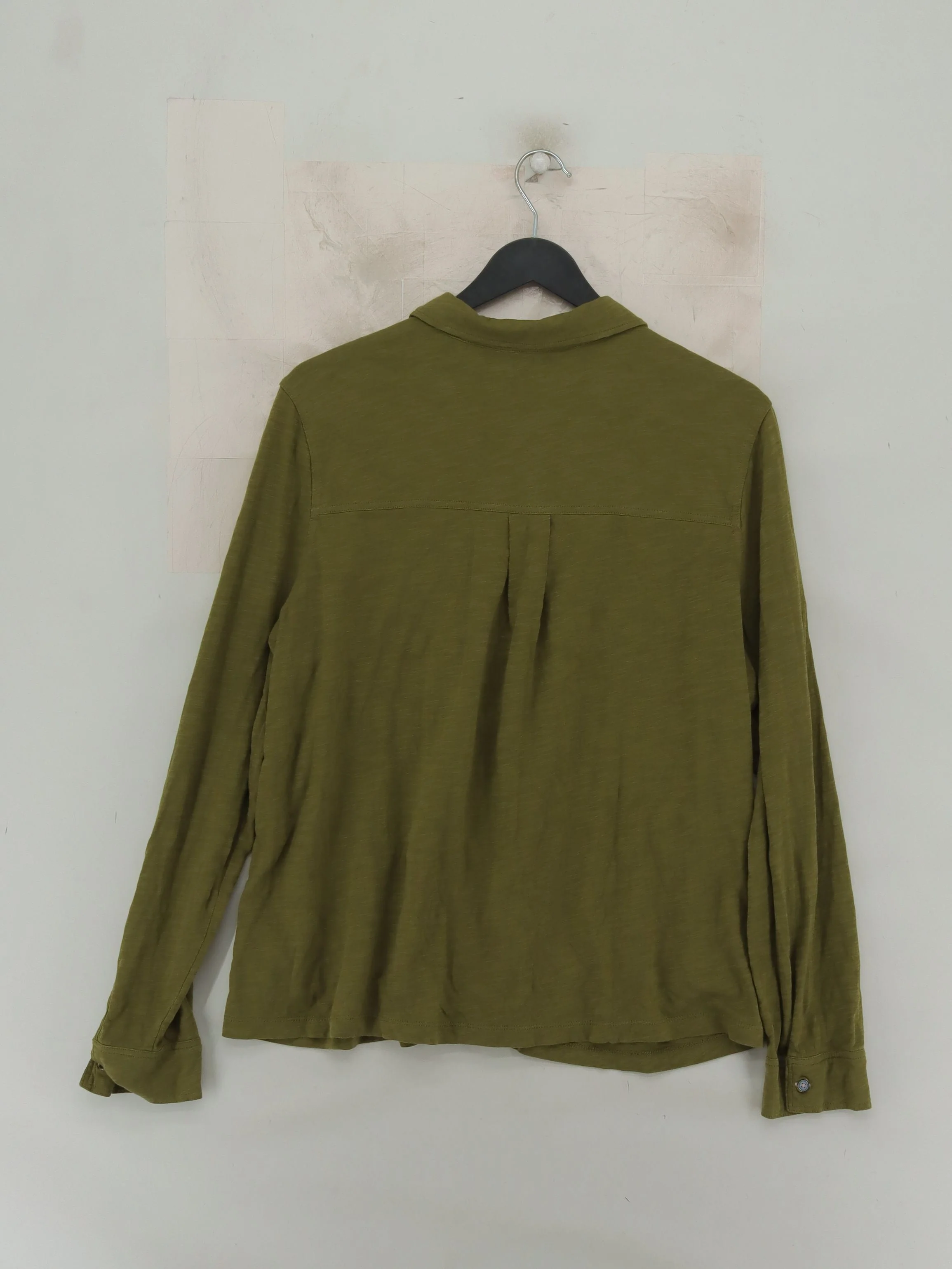 Boden Women's Shirt UK 20 Green 100% Cotton Long Sleeve Collared Basic - Image 2