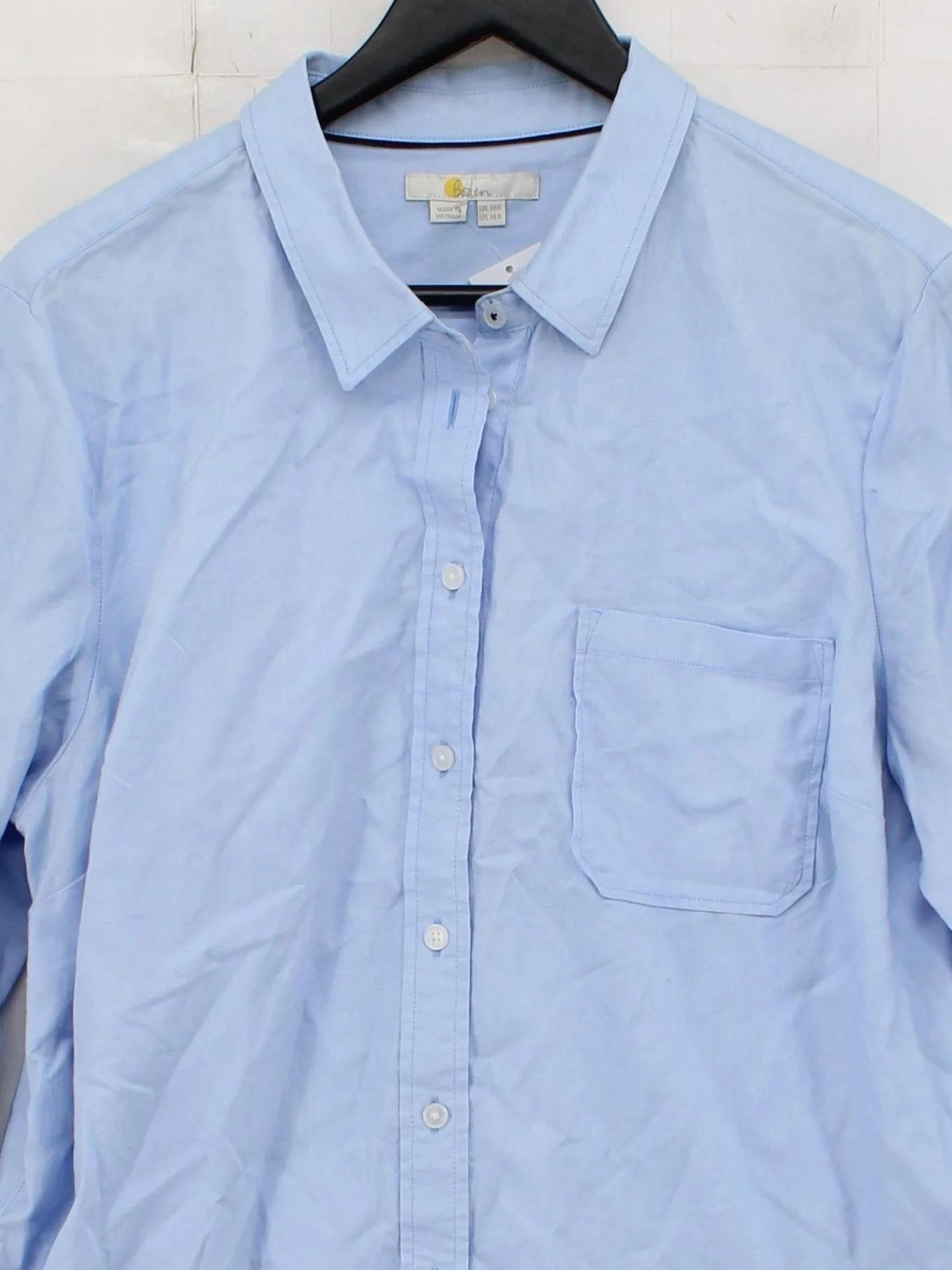 Boden Women's Shirt XL Blue 100% Cotton Long Sleeve Collared Basic - Image 3