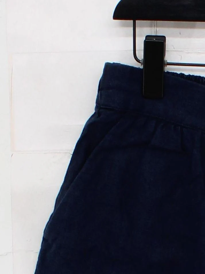 Boden Women's Shorts UK 10 Blue 100% Linen Sweat - Image 4