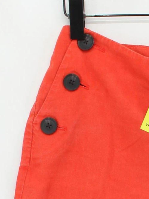 Boden Women's Shorts UK 10 Orange 100% Linen Cargo - Image 4