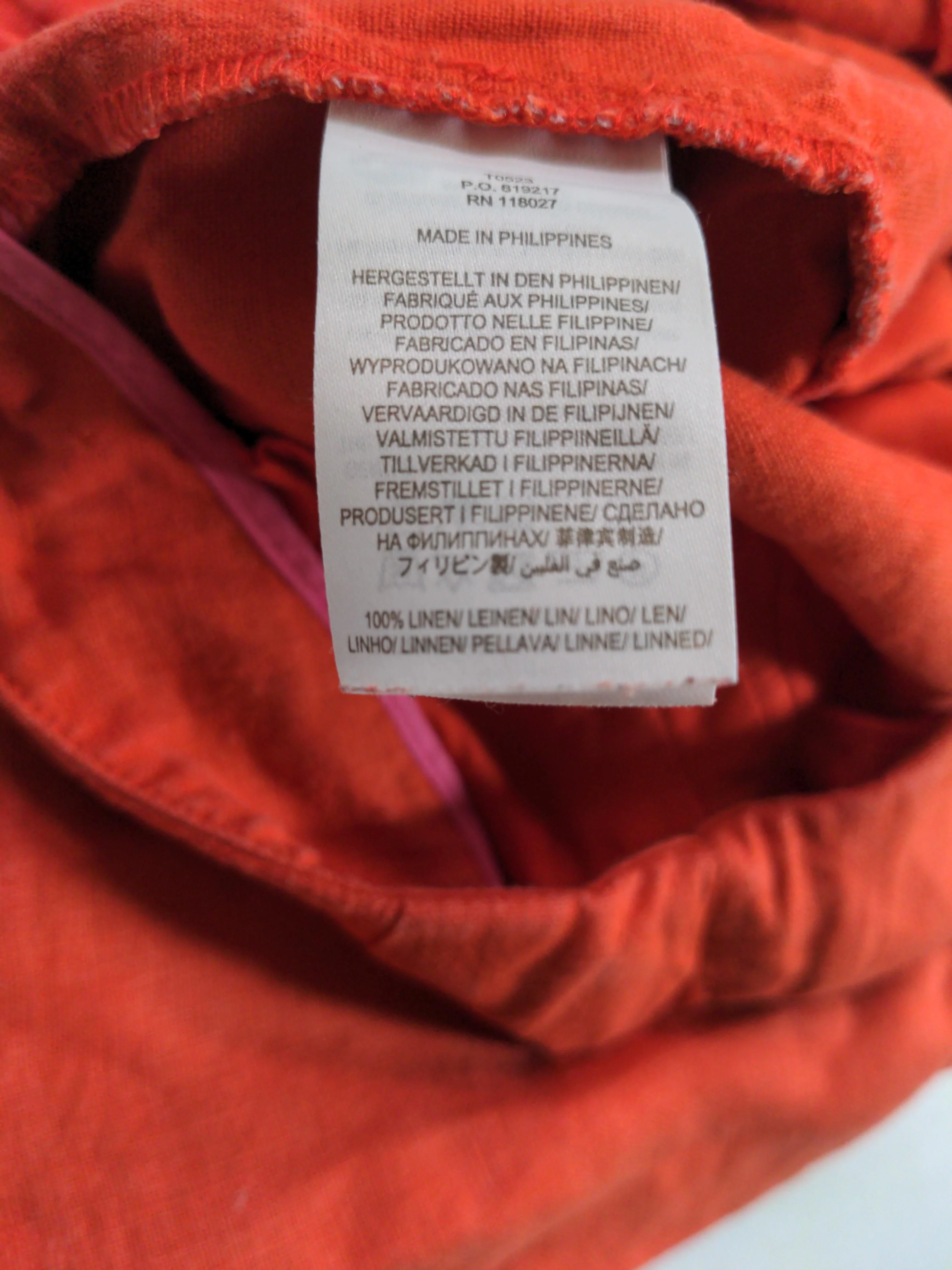 Boden Women's Shorts UK 10 Orange 100% Linen Cargo - Image 6