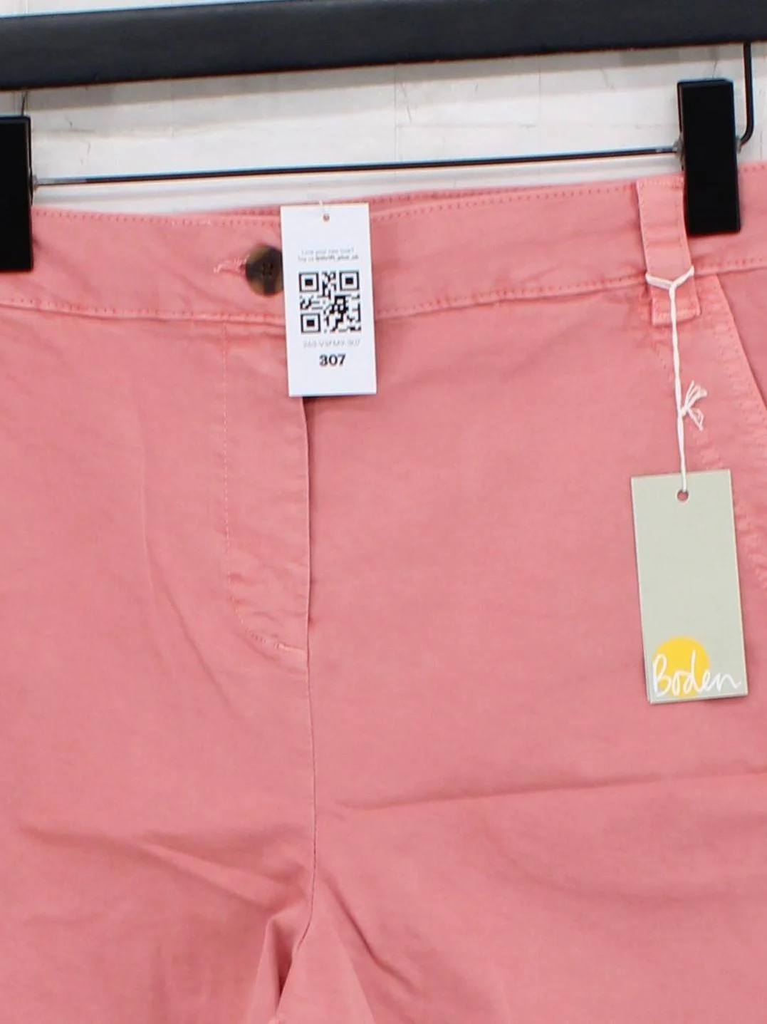Boden Women's Shorts UK 10 Pink Cotton with Elastane Mom - Image 3