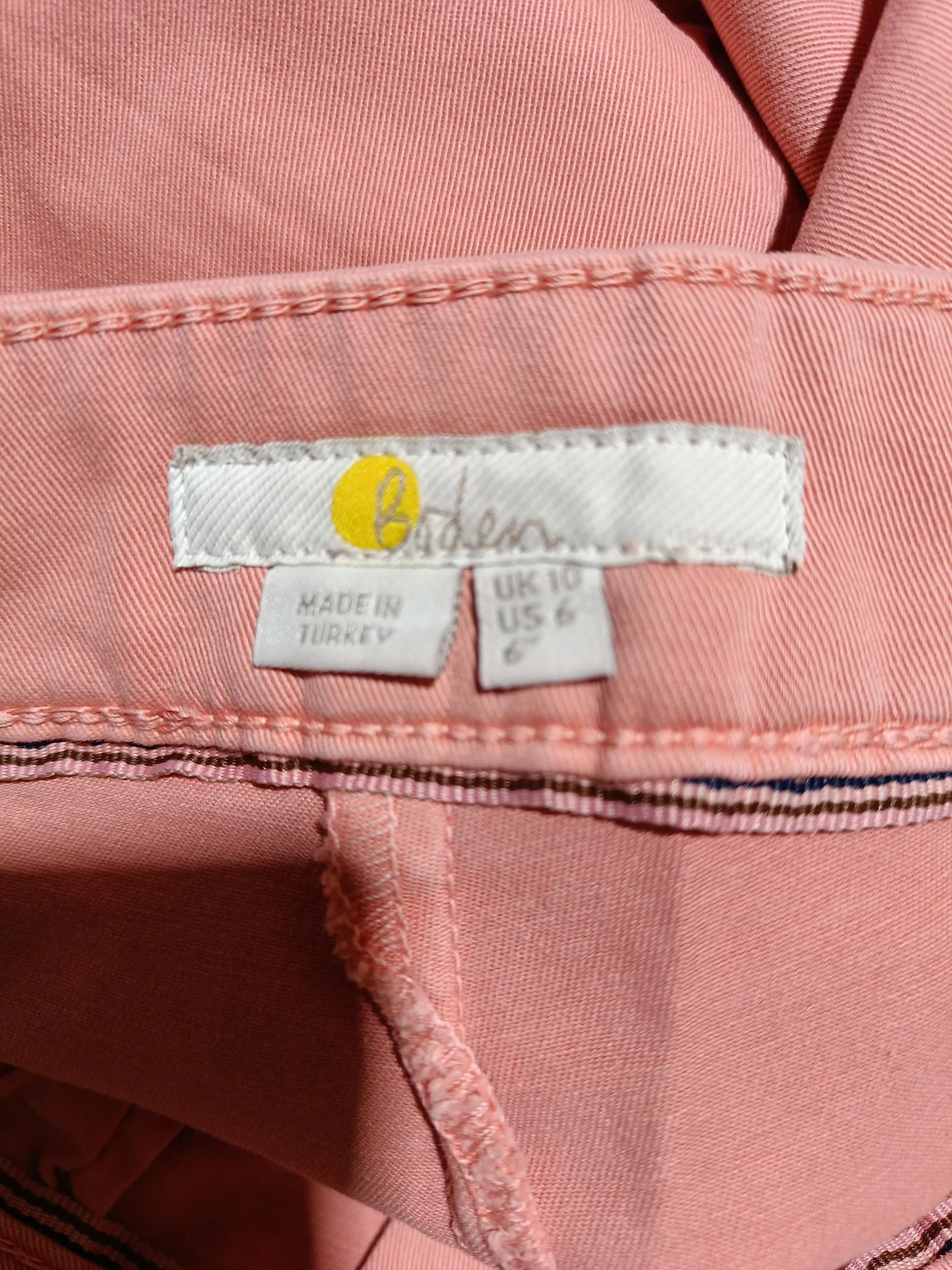 Boden Women's Shorts UK 10 Pink Cotton with Elastane Mom - Image 5