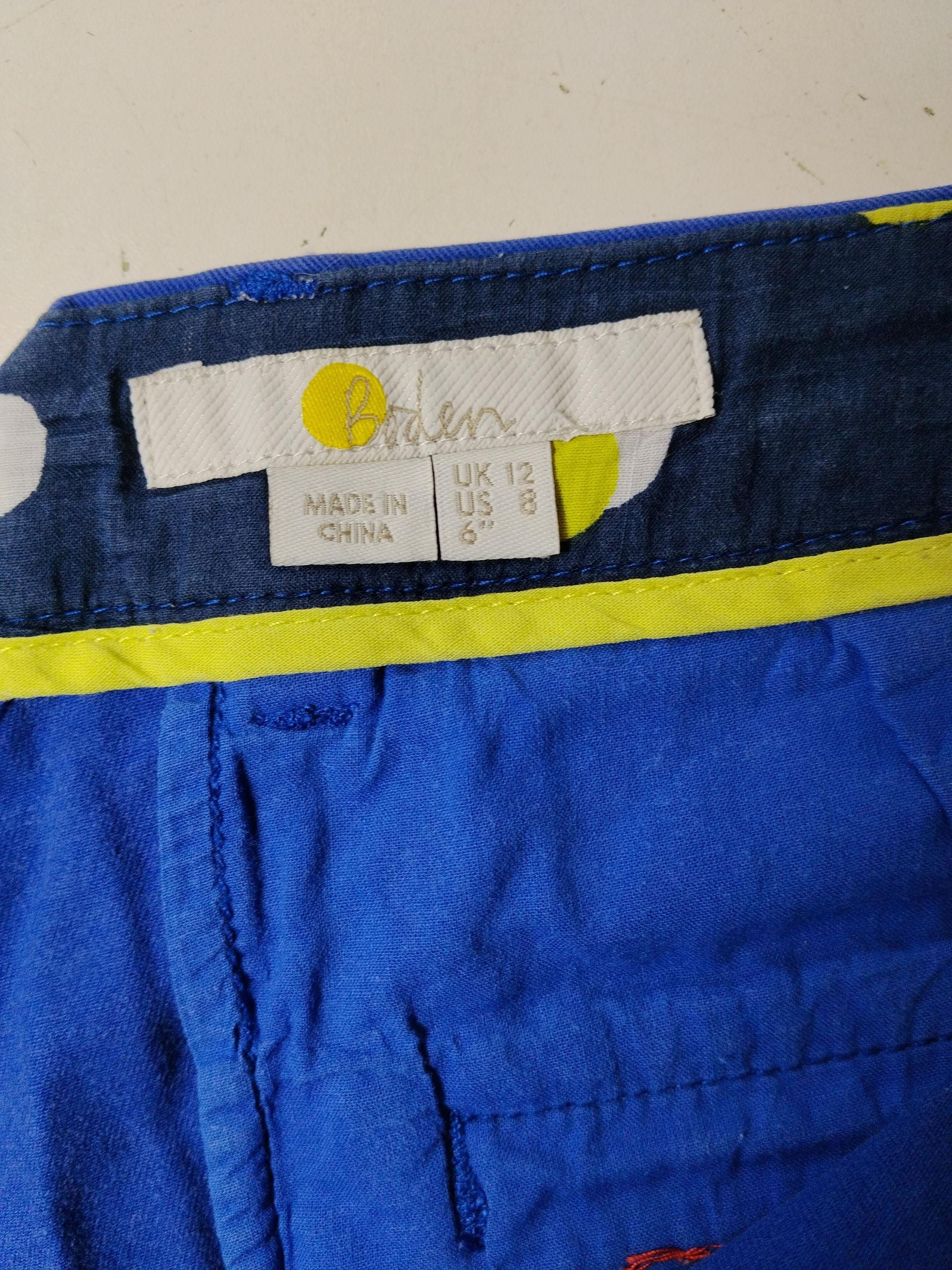 Boden Women's Shorts UK 12 Blue 100% Cotton Sweat - Image 6