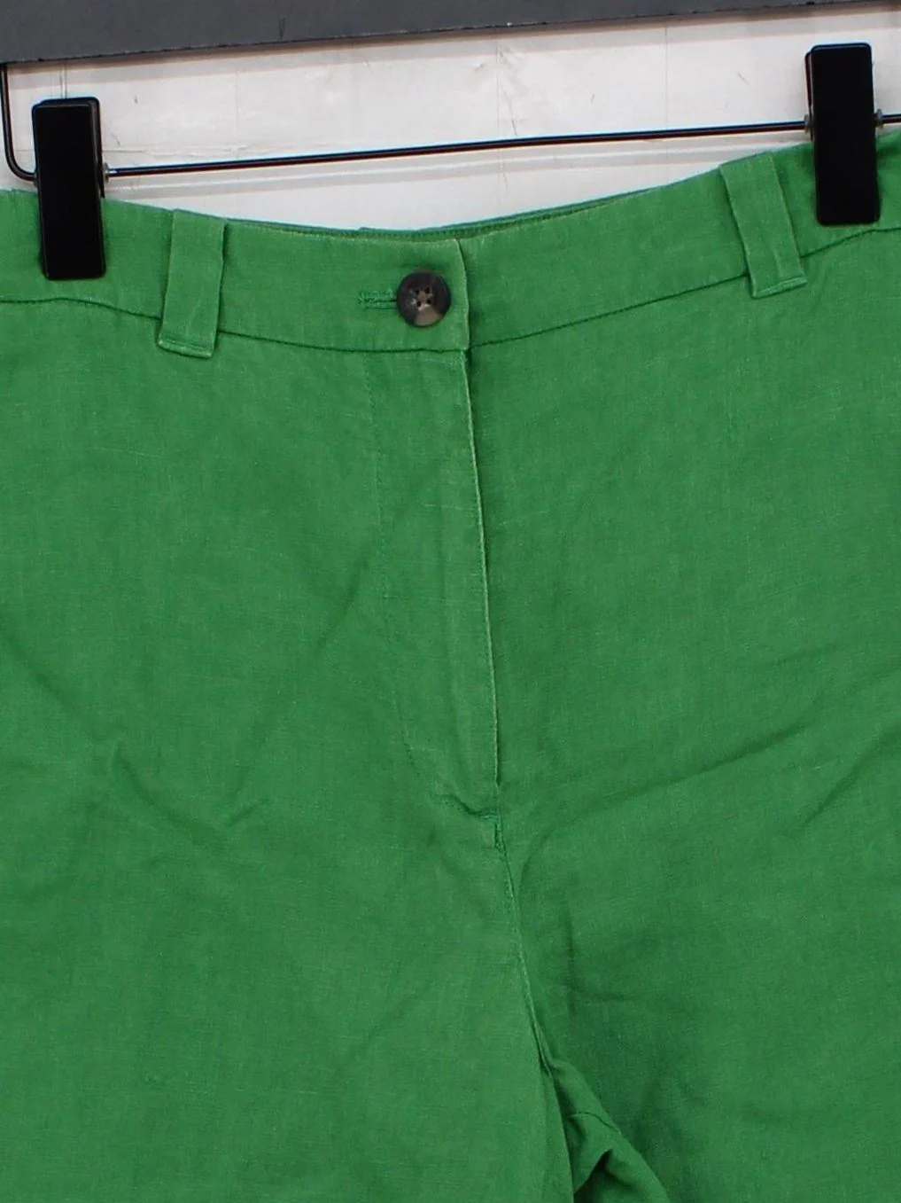 Boden Women's Shorts UK 12 Green 100% Linen Mom - Image 3