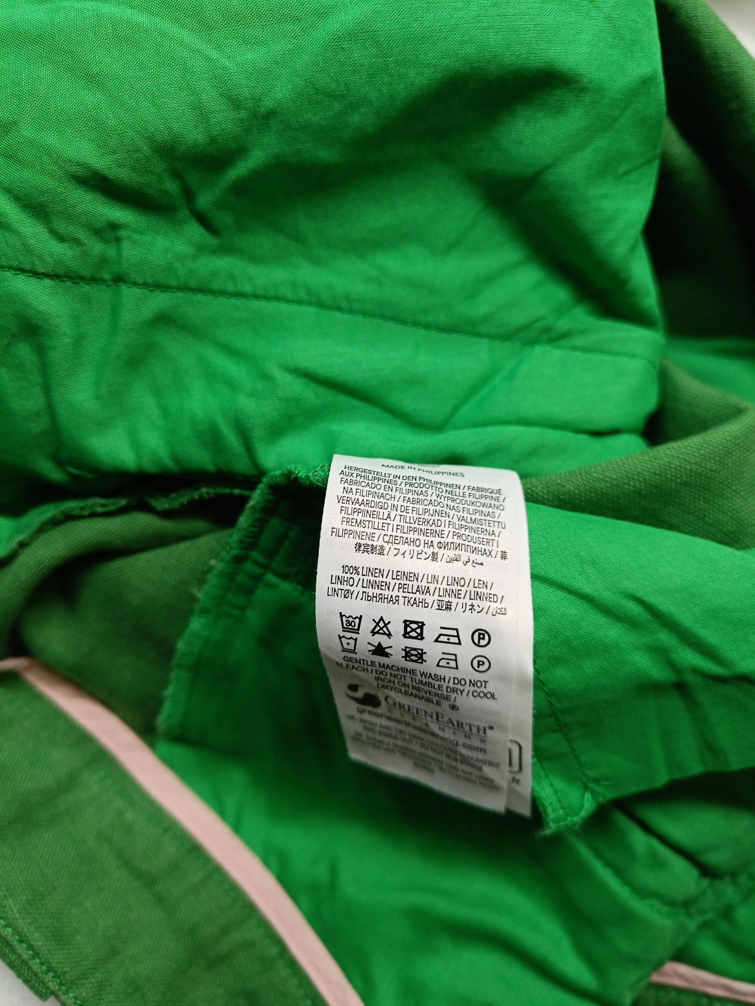 Boden Women's Shorts UK 12 Green 100% Linen Mom - Image 6