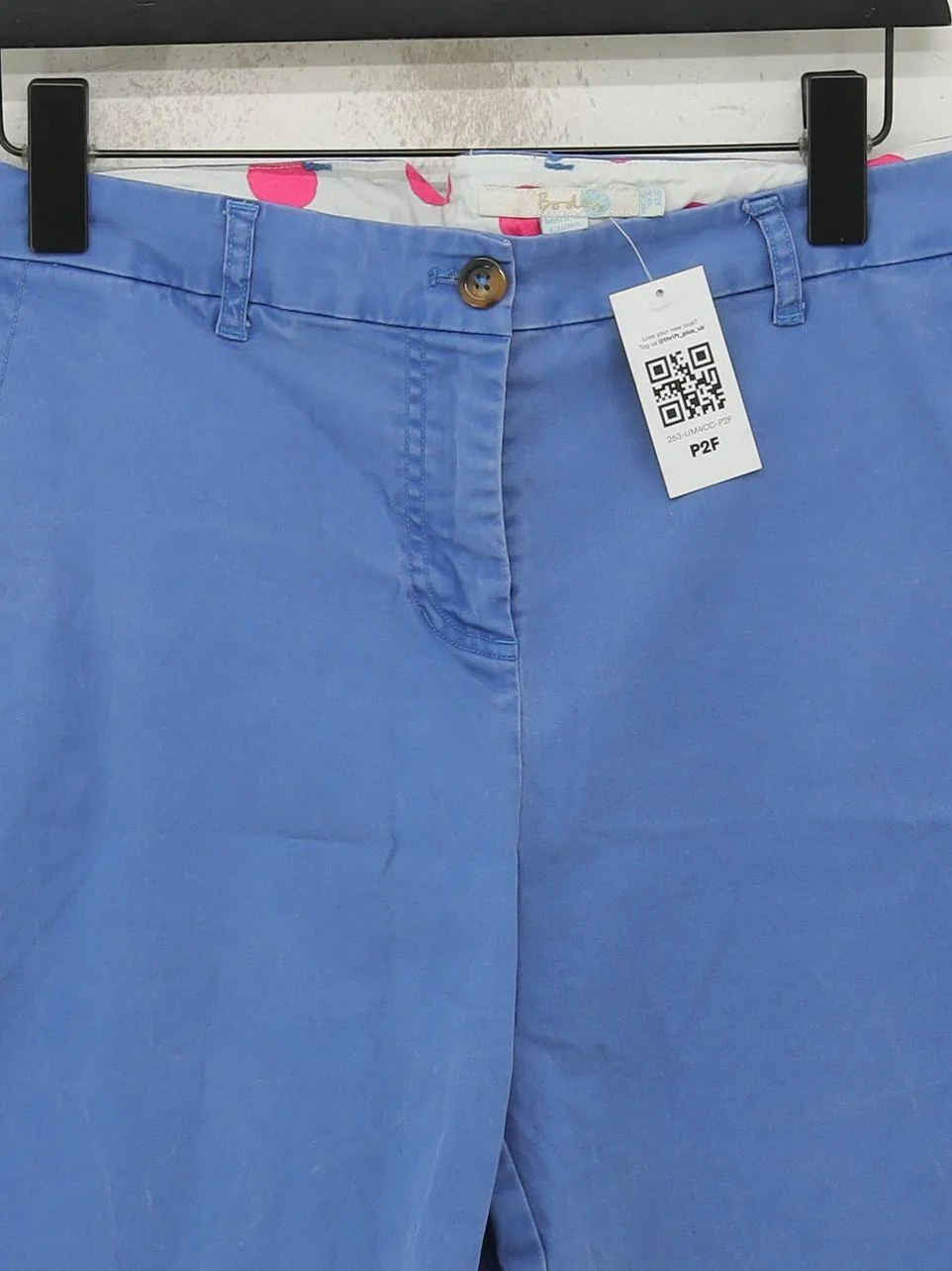 Boden Women's Shorts UK 16 Blue Cotton with Elastane Mom - Image 3