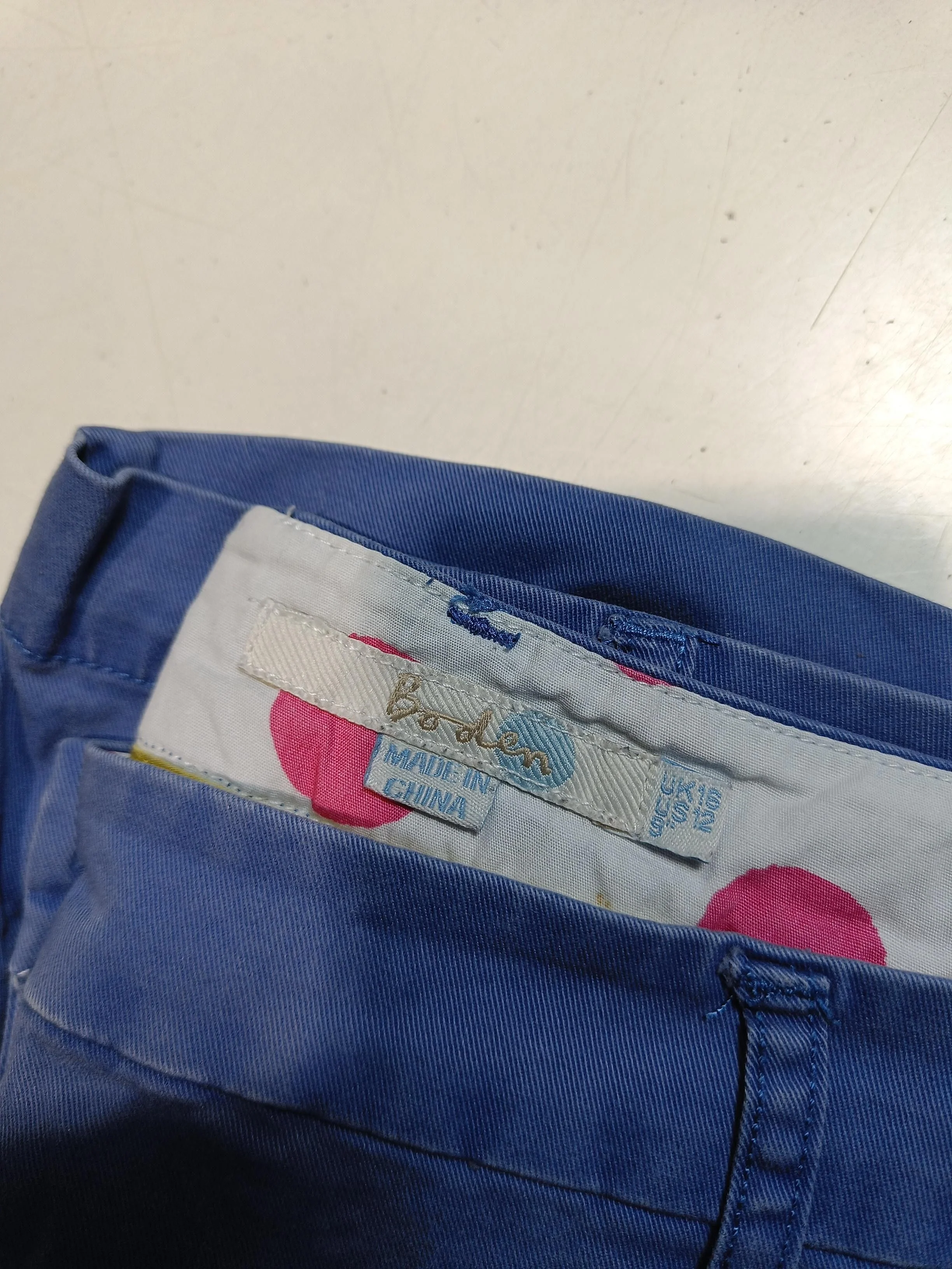 Boden Women's Shorts UK 16 Blue Cotton with Elastane Mom - Image 6