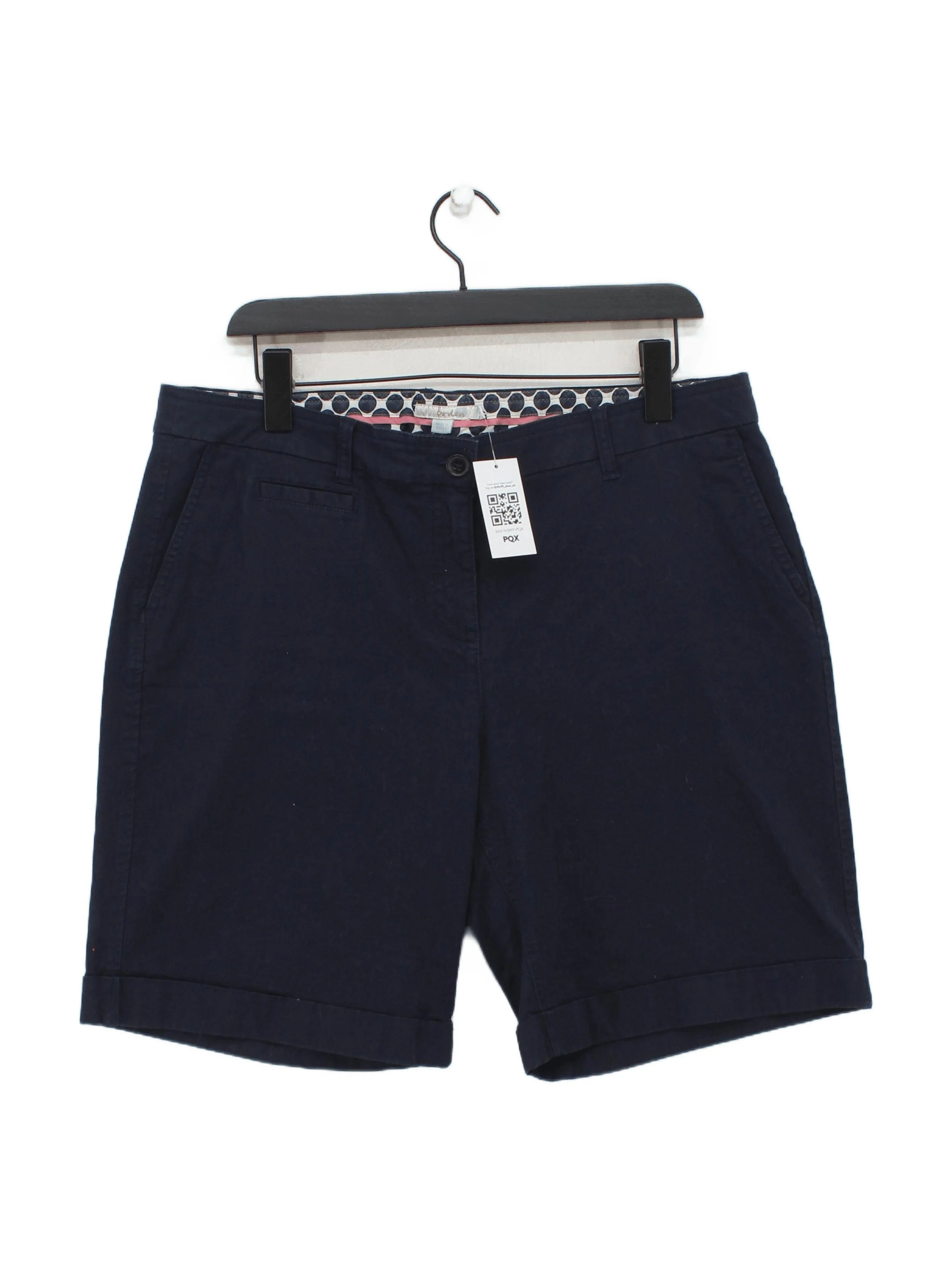 Boden Women's Shorts UK 16 Blue Cotton with Elastane Mom
