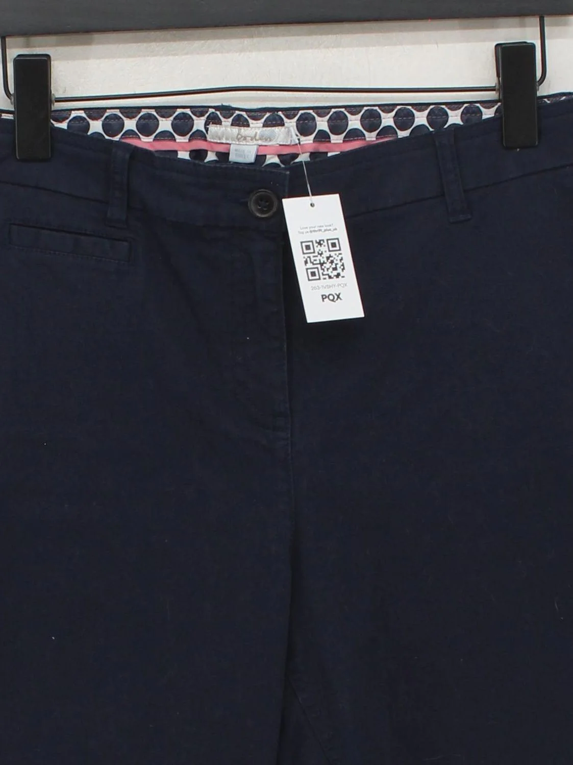 Boden Women's Shorts UK 16 Blue Cotton with Elastane Mom - Image 3