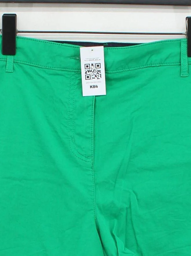 Boden Women's Shorts UK 16 Green Cotton with Elastane Mom - Image 3