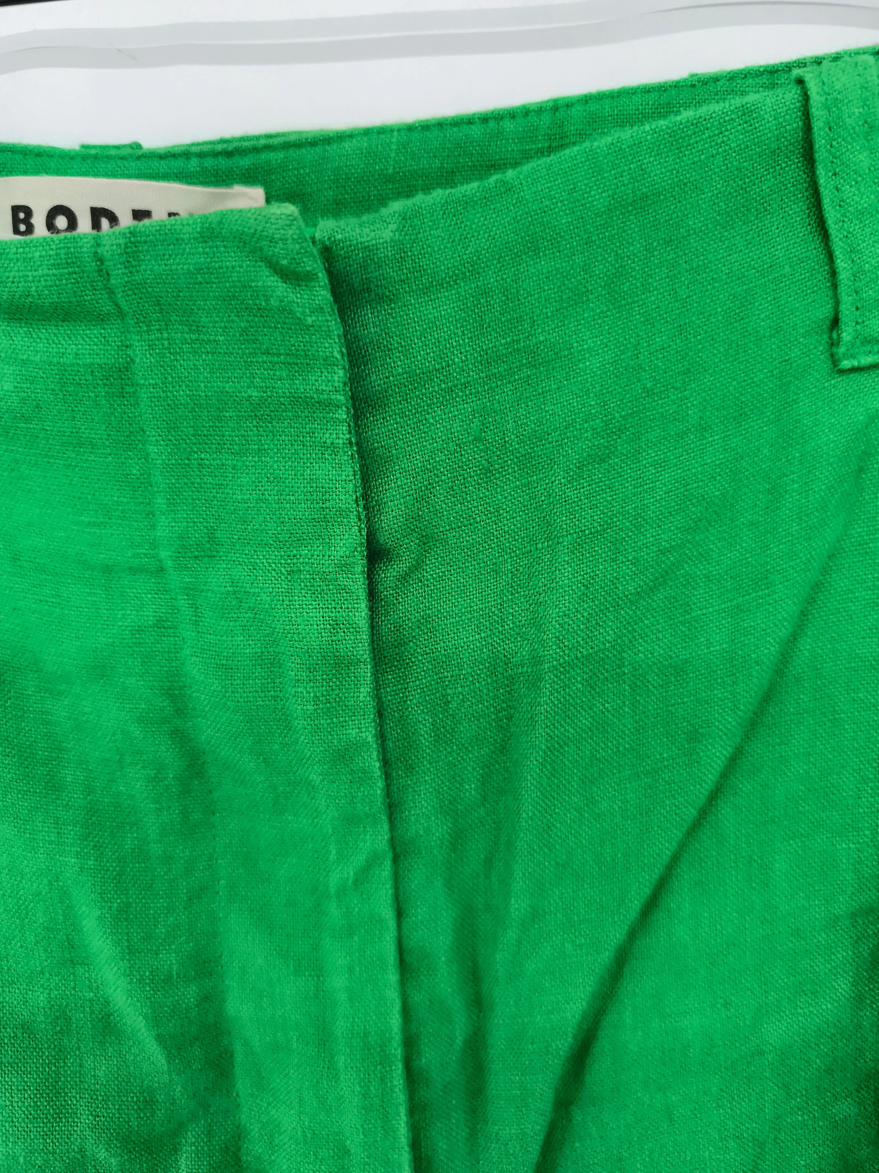 Boden Women's Shorts UK 18 Green 100% Linen Cargo - Image 5
