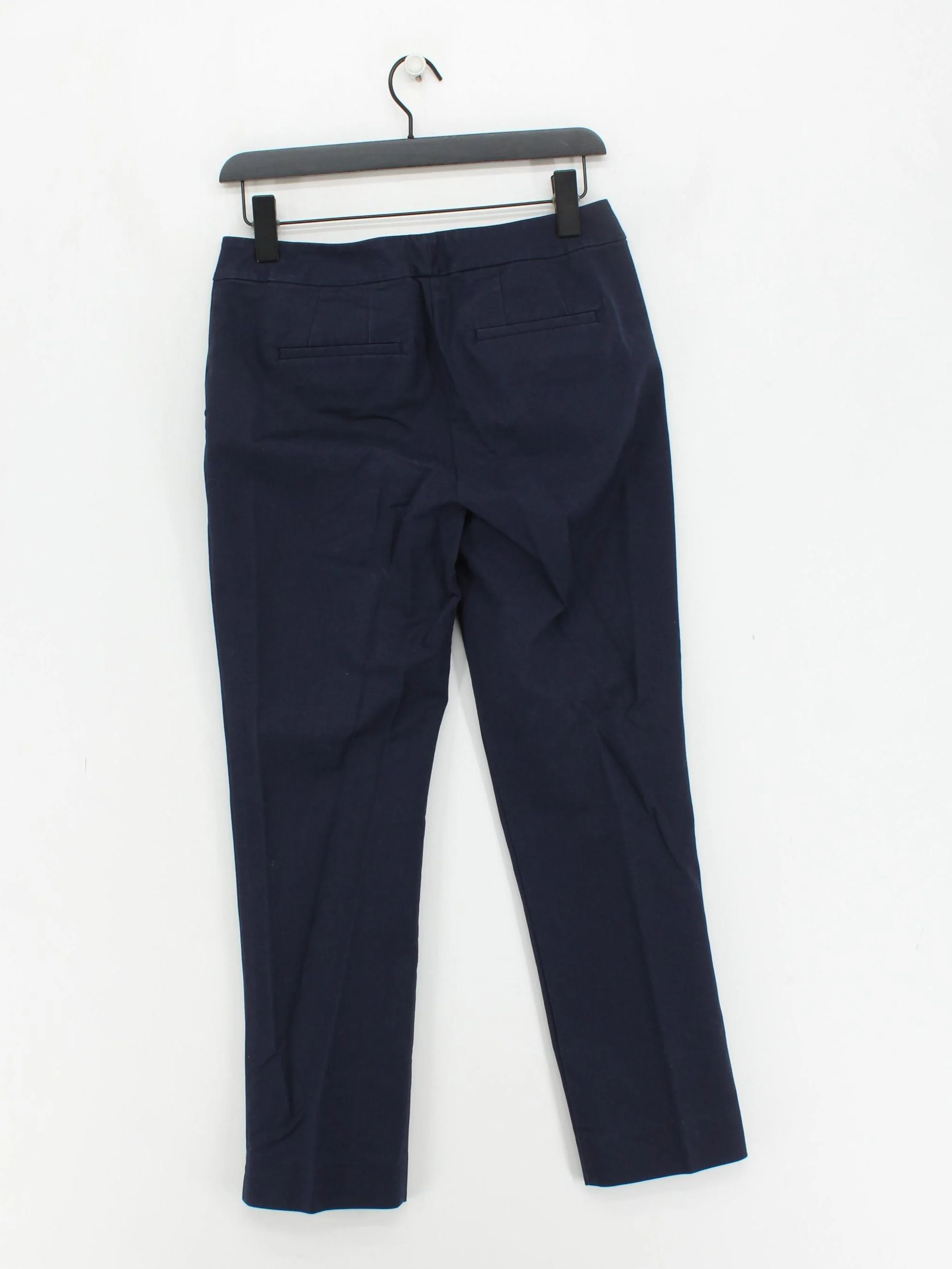 Boden Women's Suit Trousers UK 12 Blue Cotton with Elastane Straight Dress Pants - Image 2