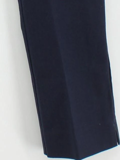 Boden Women's Suit Trousers UK 12 Blue Cotton with Elastane Straight Dress Pants - Image 4