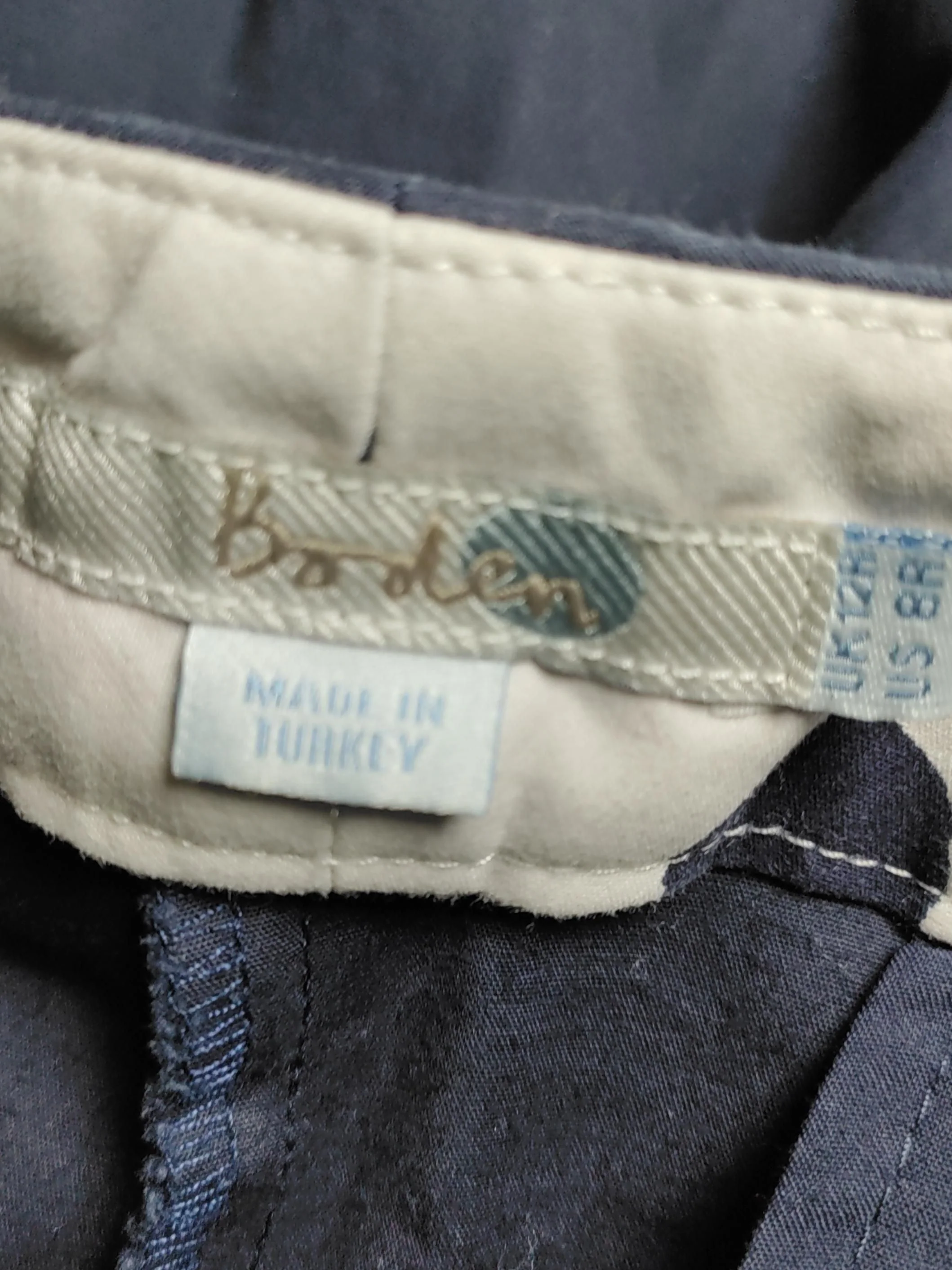 Boden Women's Suit Trousers UK 12 Blue Cotton with Elastane Straight Dress Pants - Image 6
