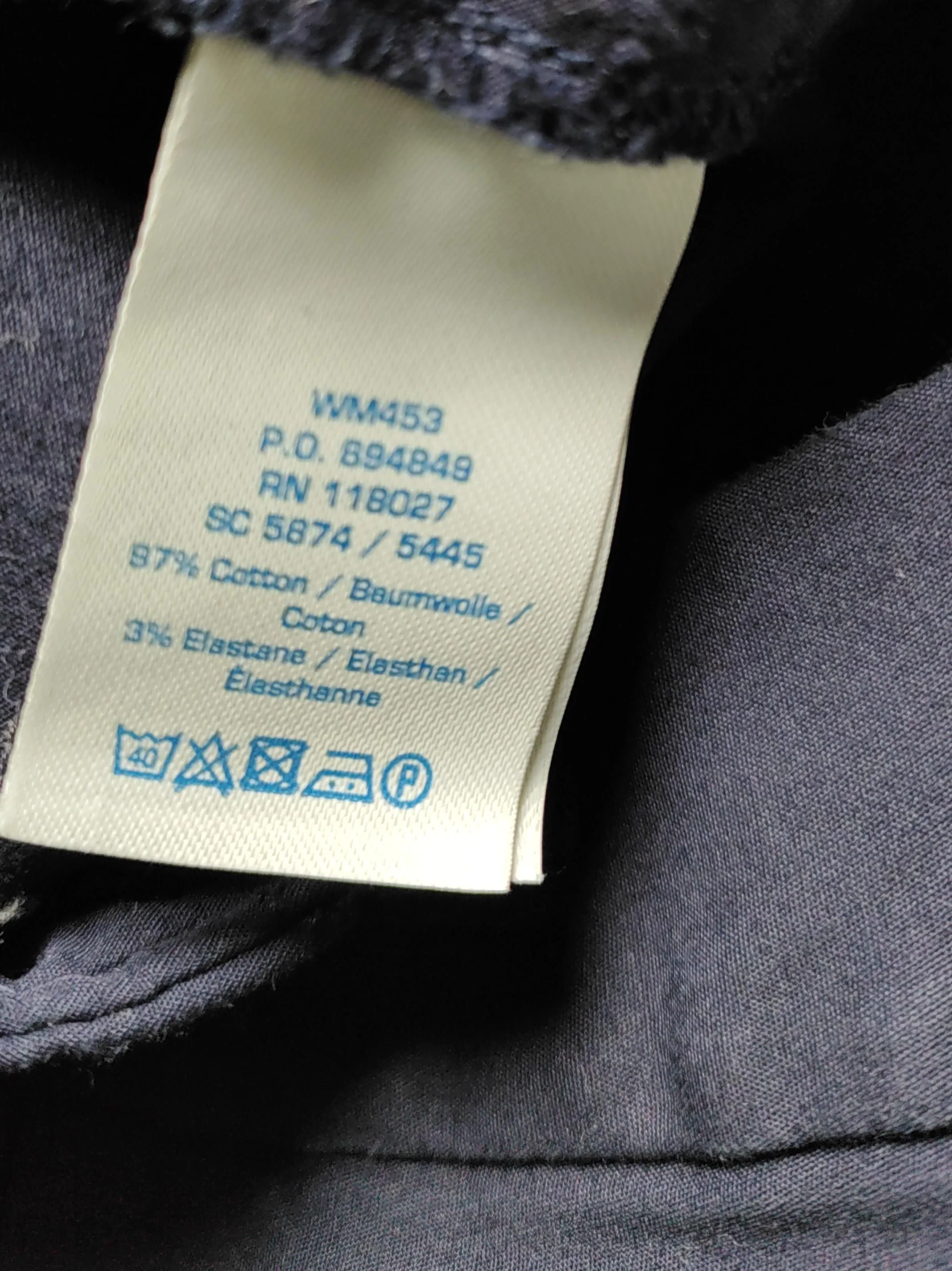 Boden Women's Suit Trousers UK 12 Blue Cotton with Elastane Straight Dress Pants - Image 7