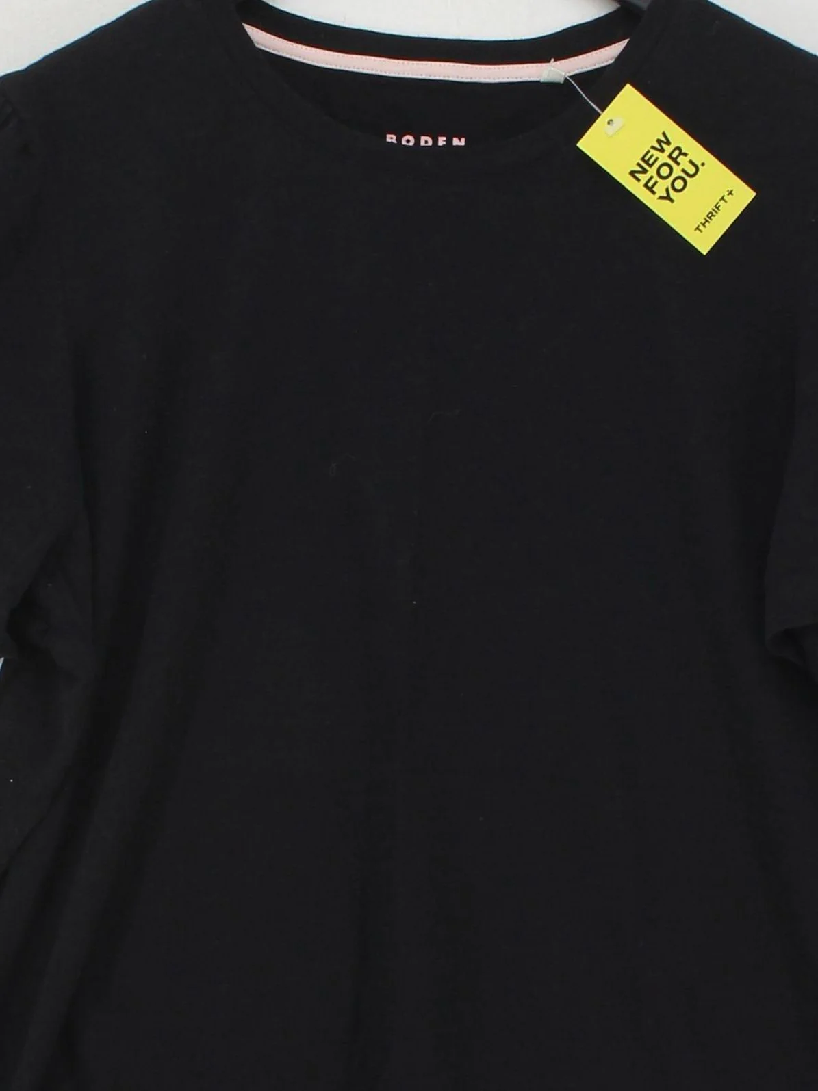 Boden Women's T-Shirt L Black 100% Cotton Short Sleeve Round Neck Basic - Image 3
